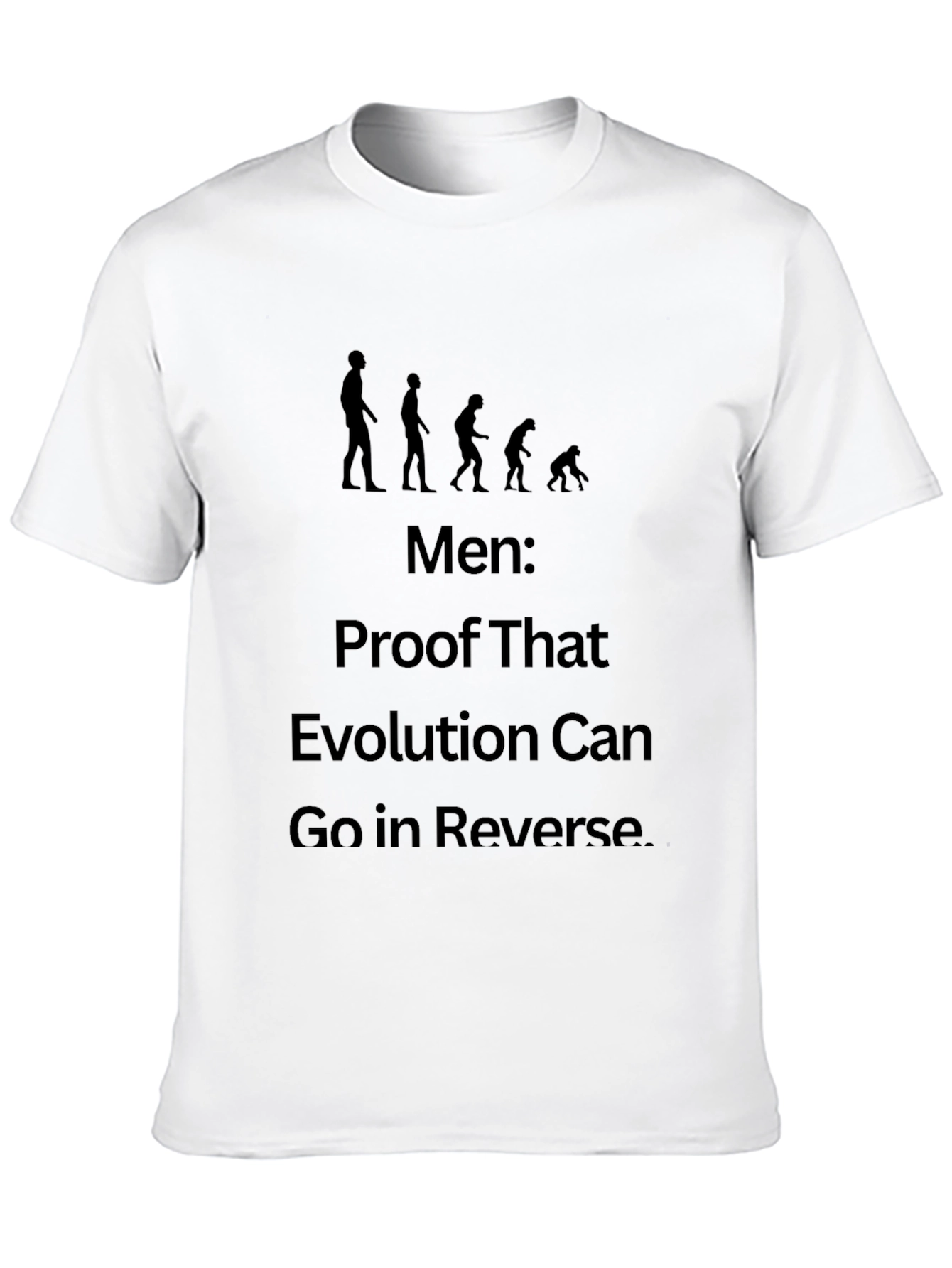 Black Evolution Reversal Graphic Tee - Funny Mens T-Shirt view 10