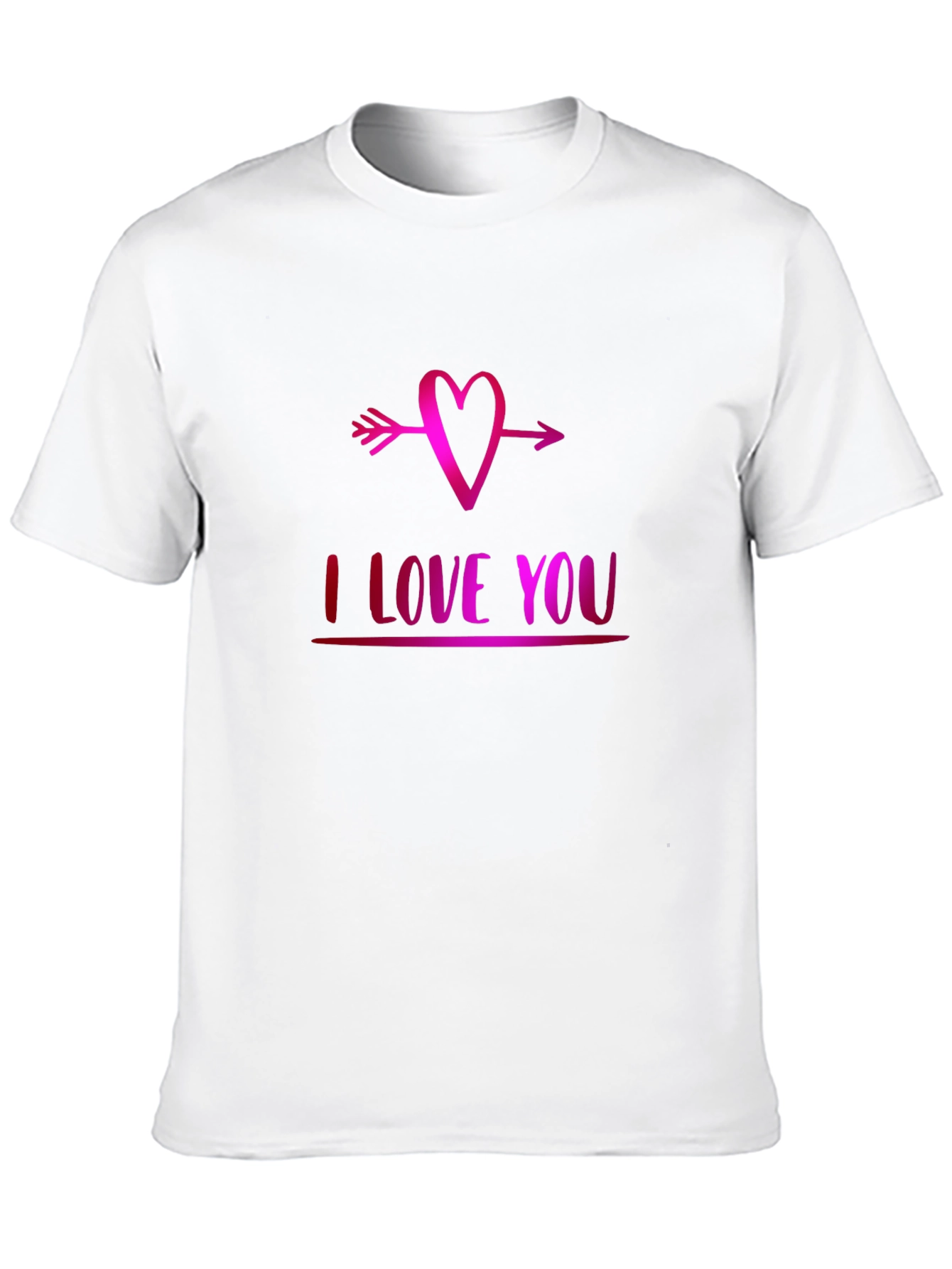 Black I Love You Heart Arrow Graphic Tee - Soft Black T-Shirt view 10