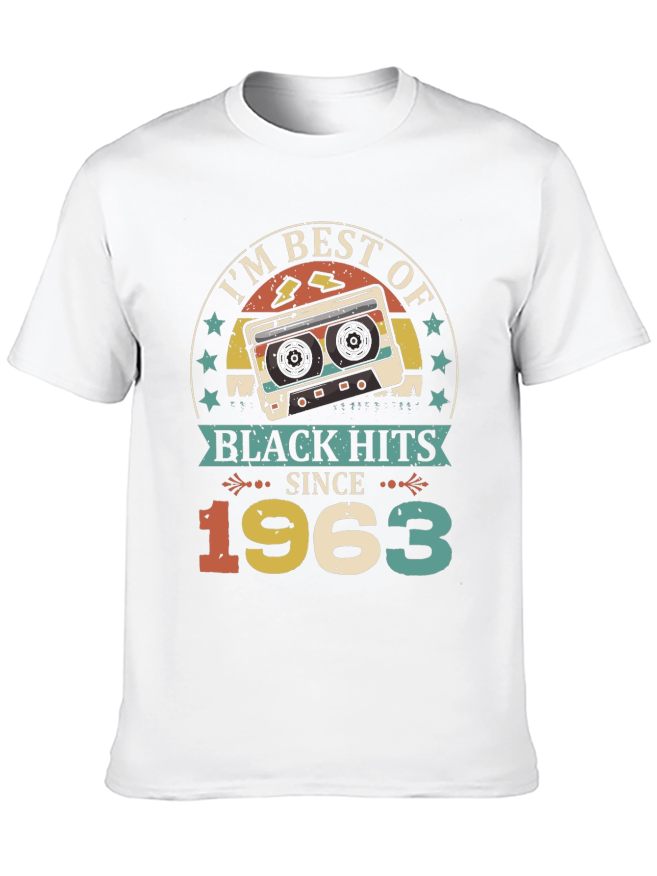 Black Best of Black Hits Since 1963 Cassette Tape T-Shirt view 10
