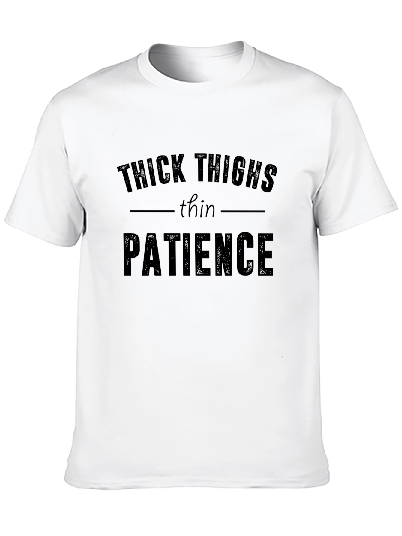 Black Thick Thighs Thin Patience Graphic Tee - Unisex view 10
