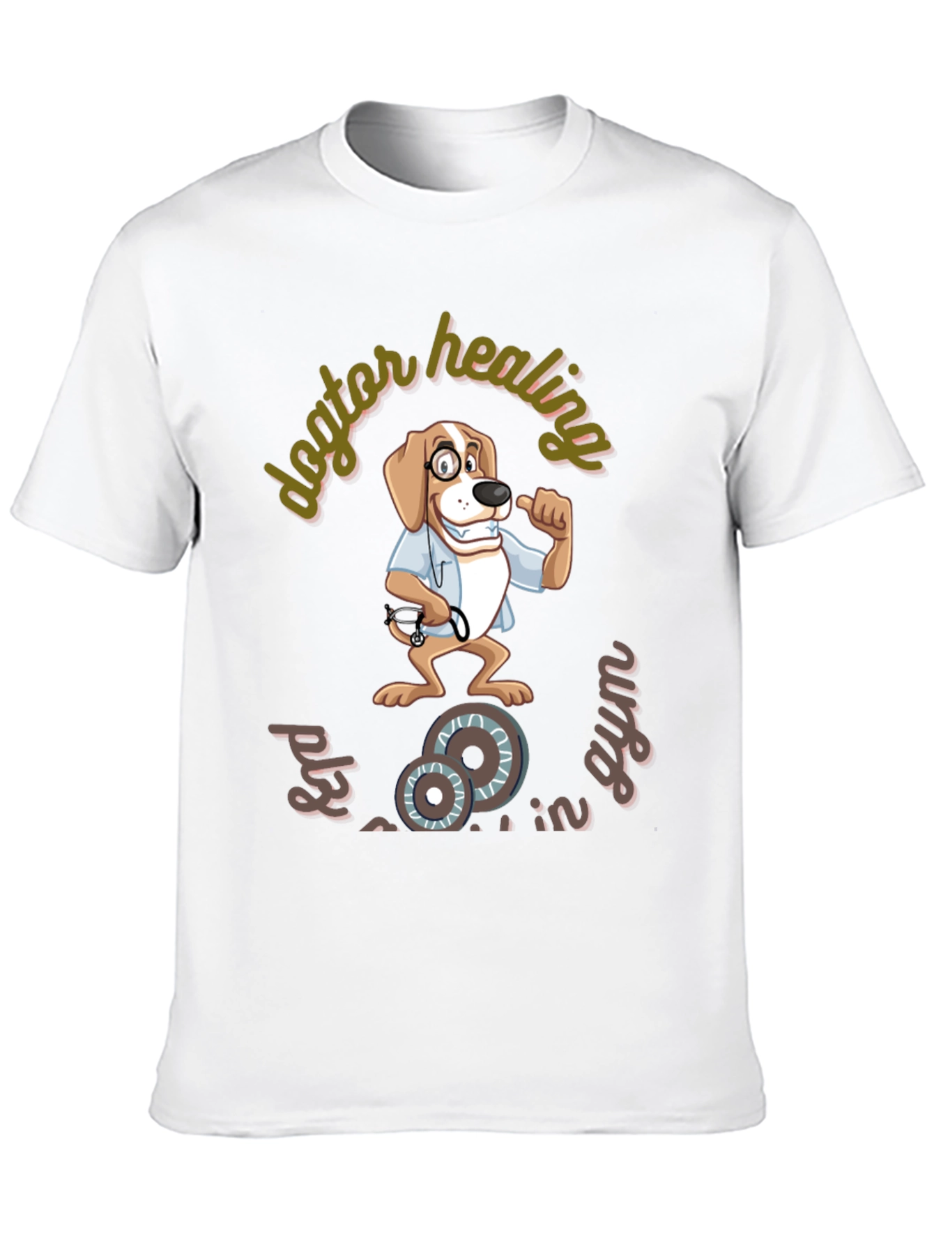 Black Doctor Healing Dog Gym T-Shirt view 10