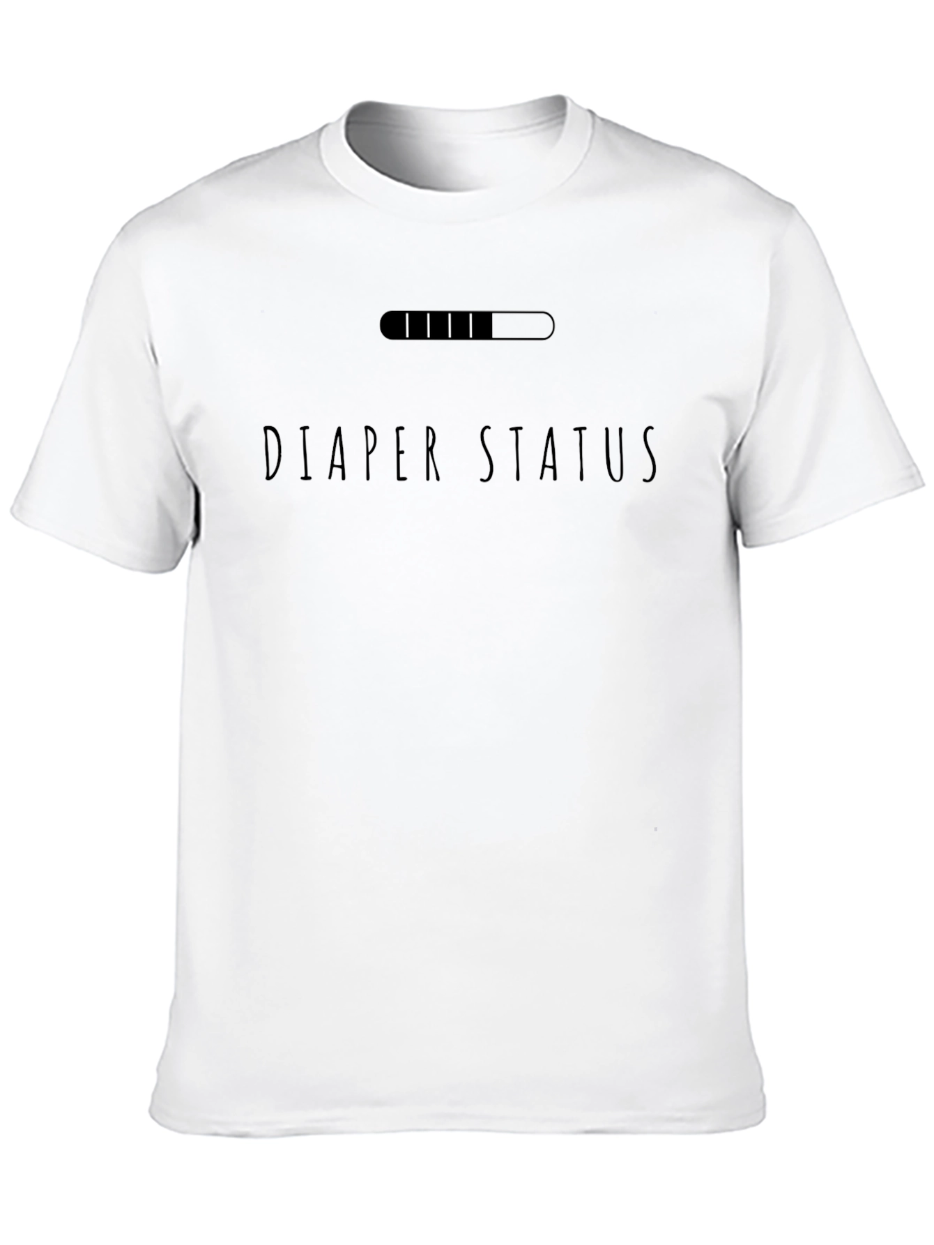 Black Diaper Status Loading Funny Graphic T-Shirt view 10