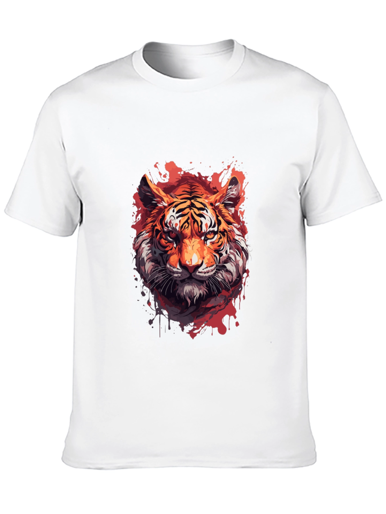 Black Tiger Graphic Print Black T-Shirt view 10