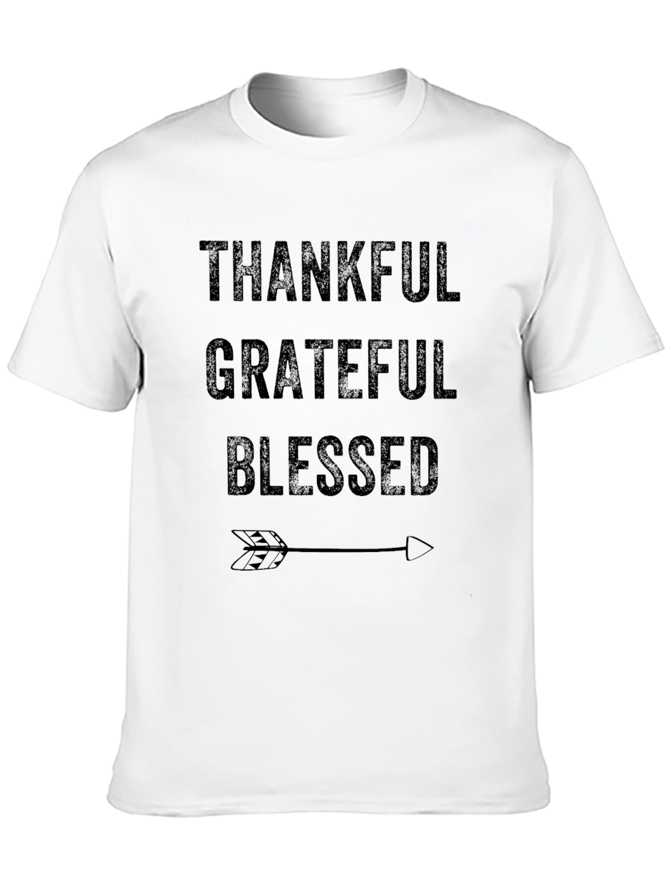 Black Thankful Grateful Blessed Graphic Tee view 10
