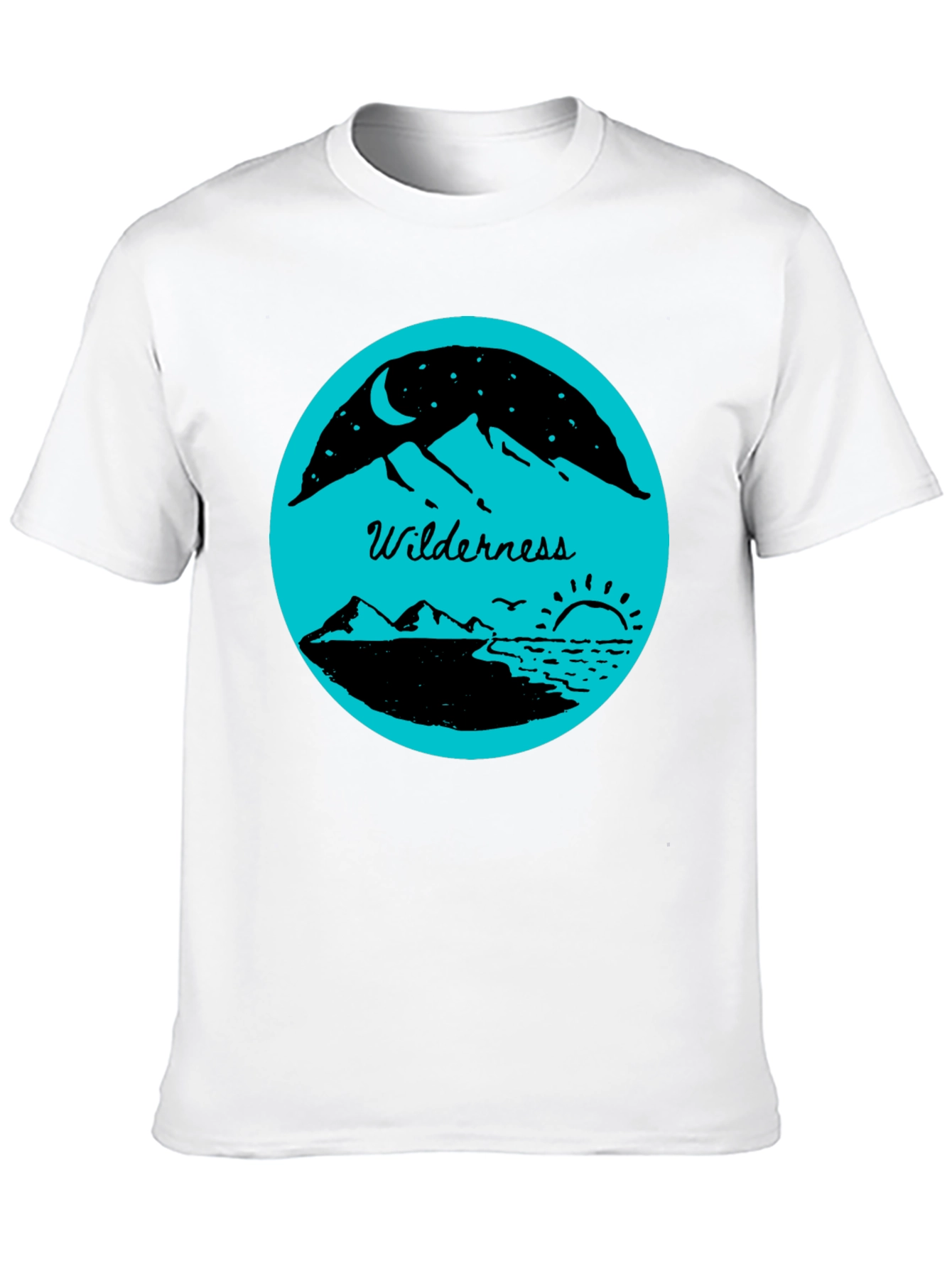 Black Wilderness Graphic Tee - Black Cotton Blend view 10