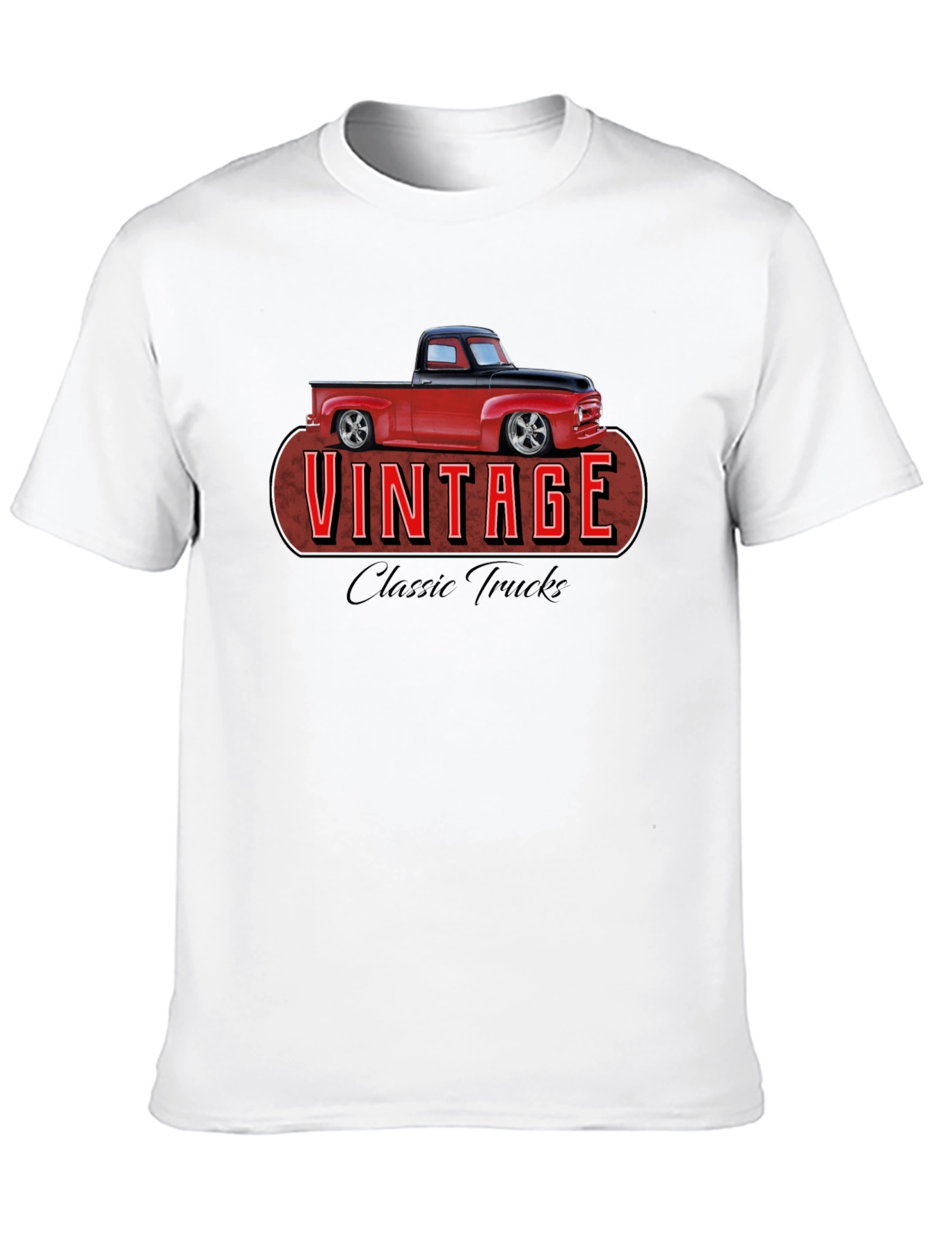 Black Vintage Classic Truck Graphic T-Shirt view 10