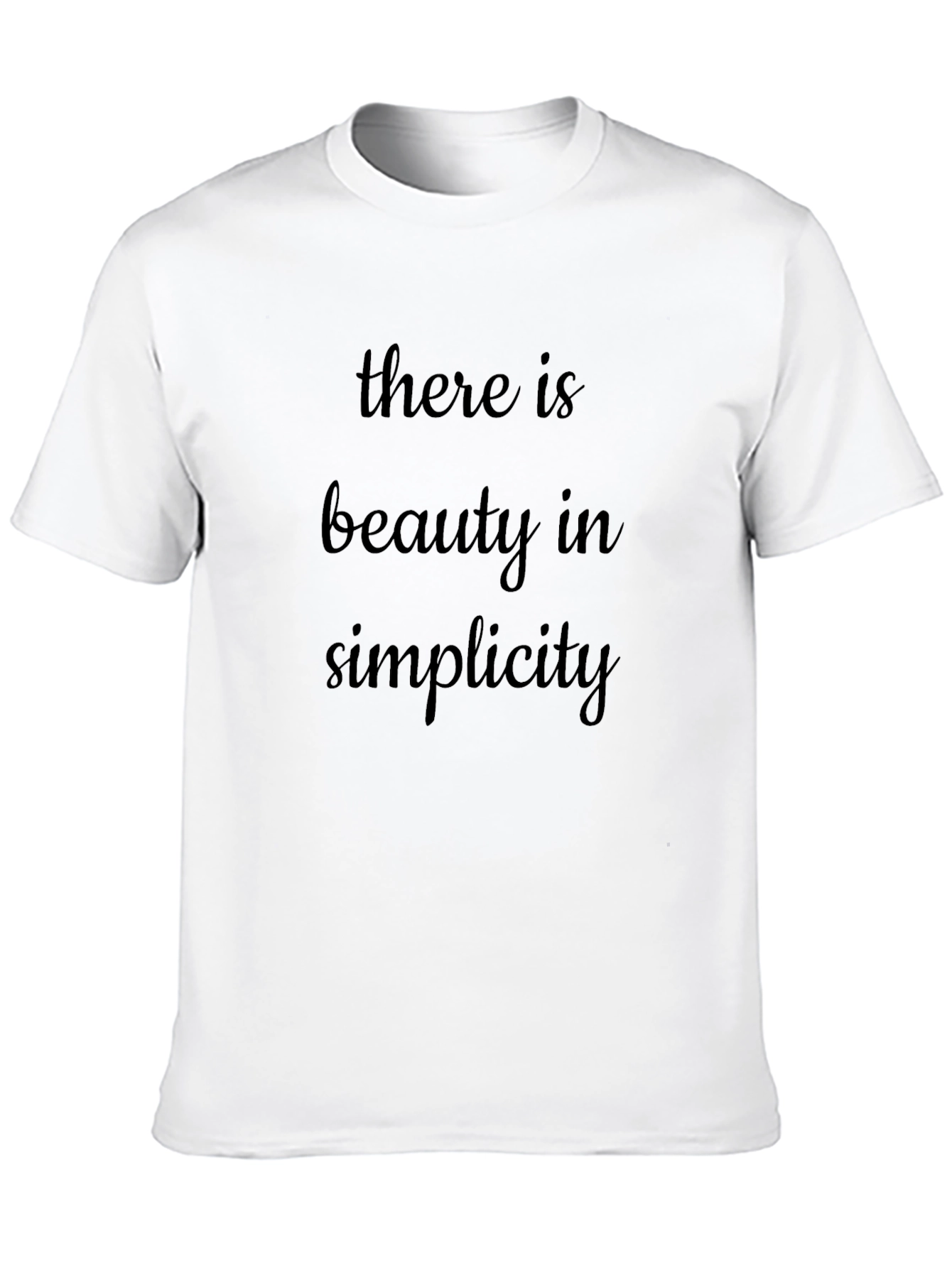 Minimalist "Beauty in Simplicity" Black T-Shirt - 10