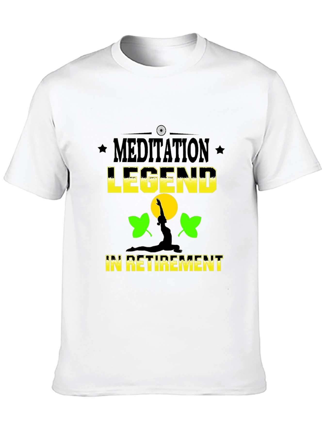 Black Meditation Legend Retirement T-Shirt - Relax in Style! view 10