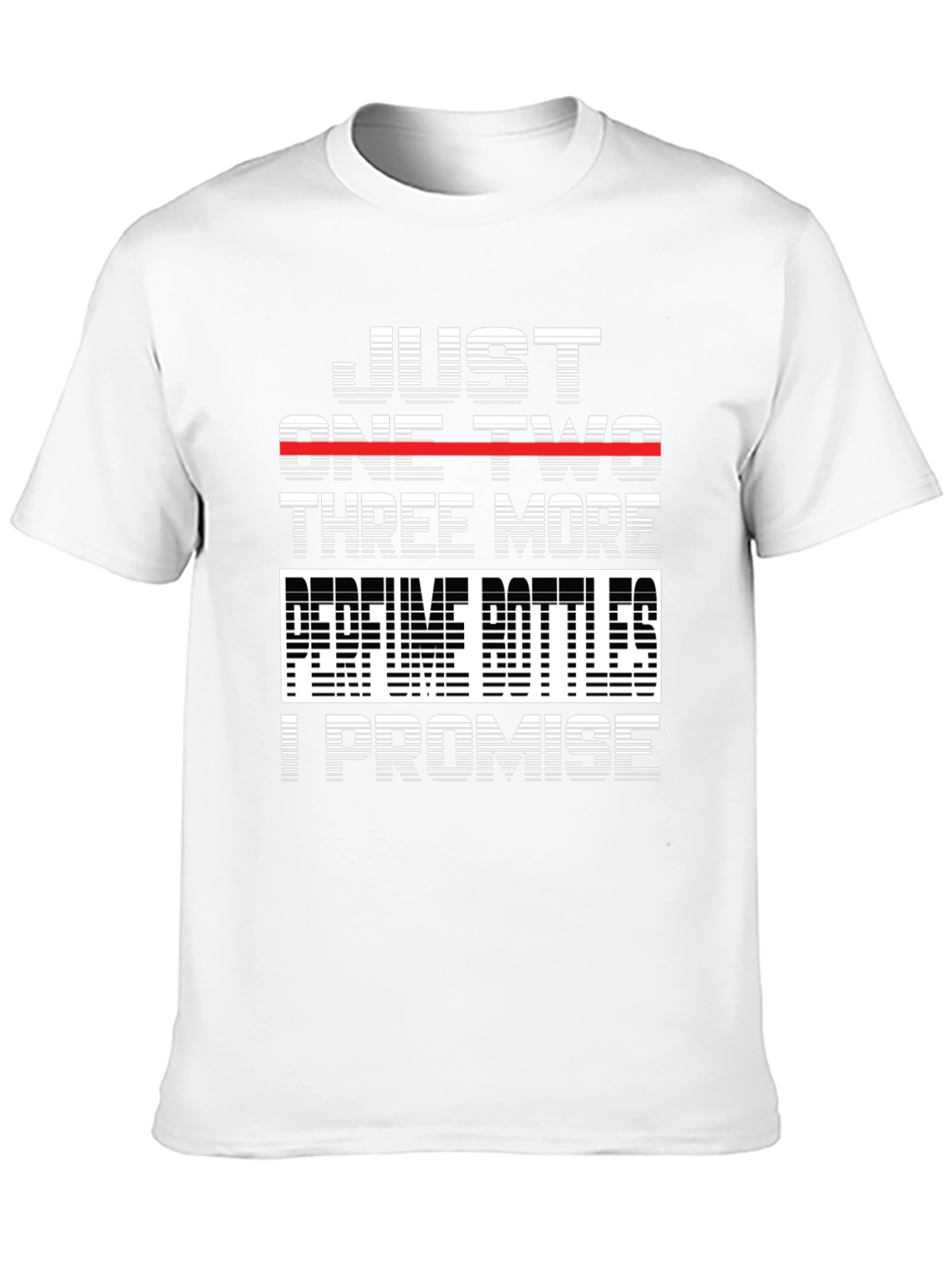 Black Perfume Bottles Promise T-Shirt - Funny Graphic Tee view 10