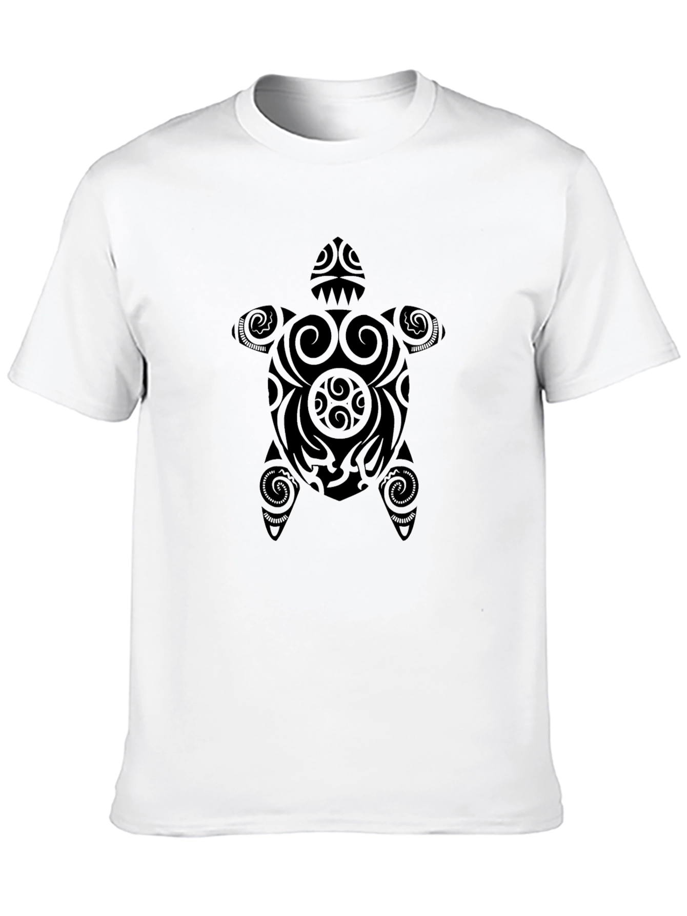 Black Tribal Turtle Graphic Tee - Black view 10