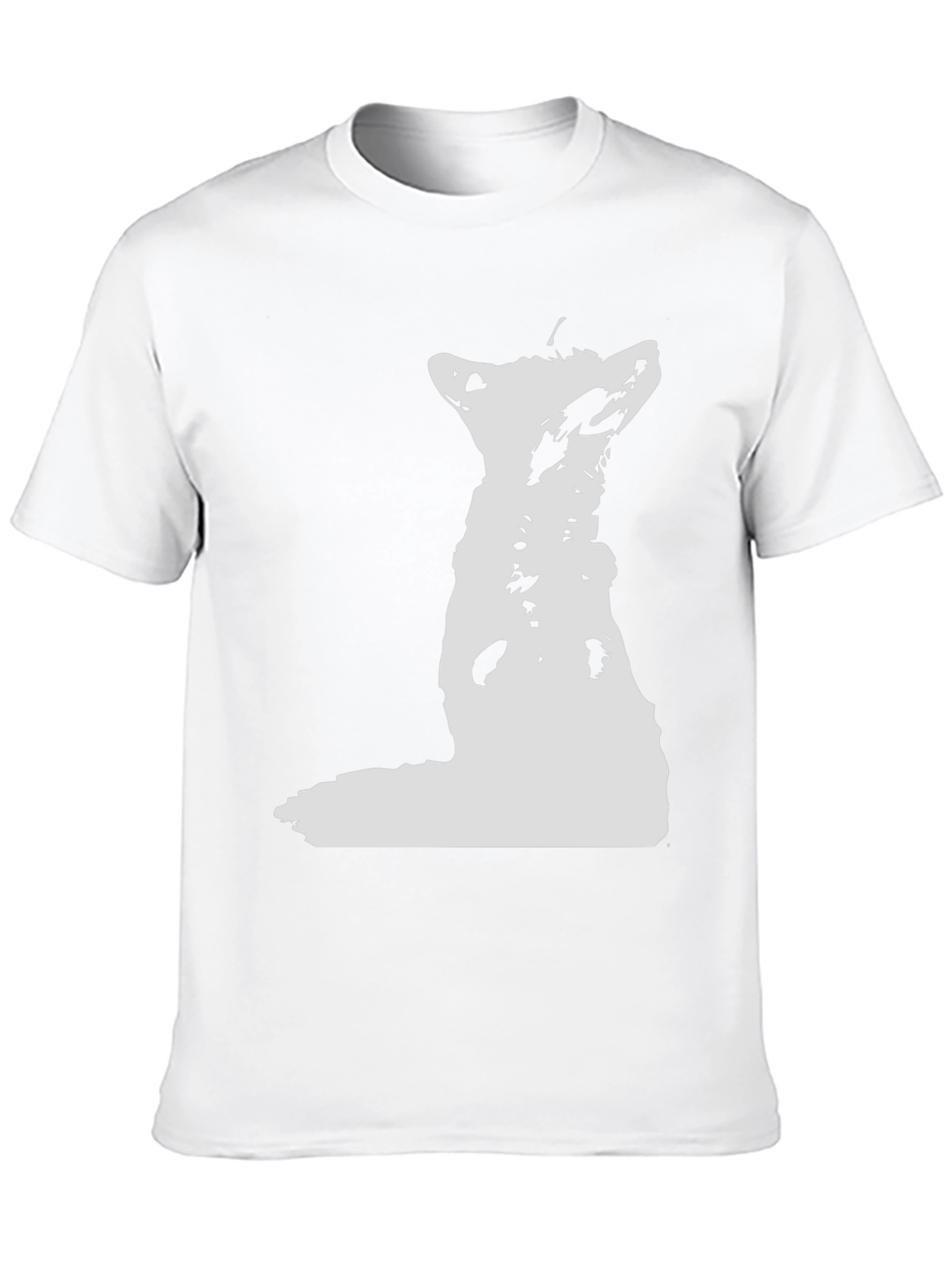Black White Wolf Graphic Black Tee view 10
