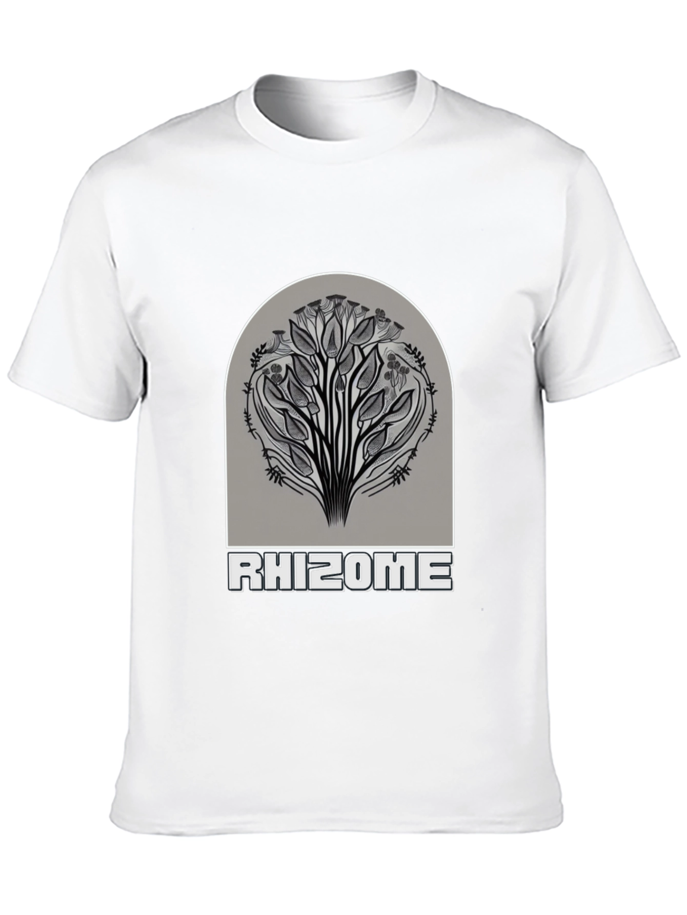 Black Rhizome Graphic Tee - Stylish Unisex Black T-Shirt view 10