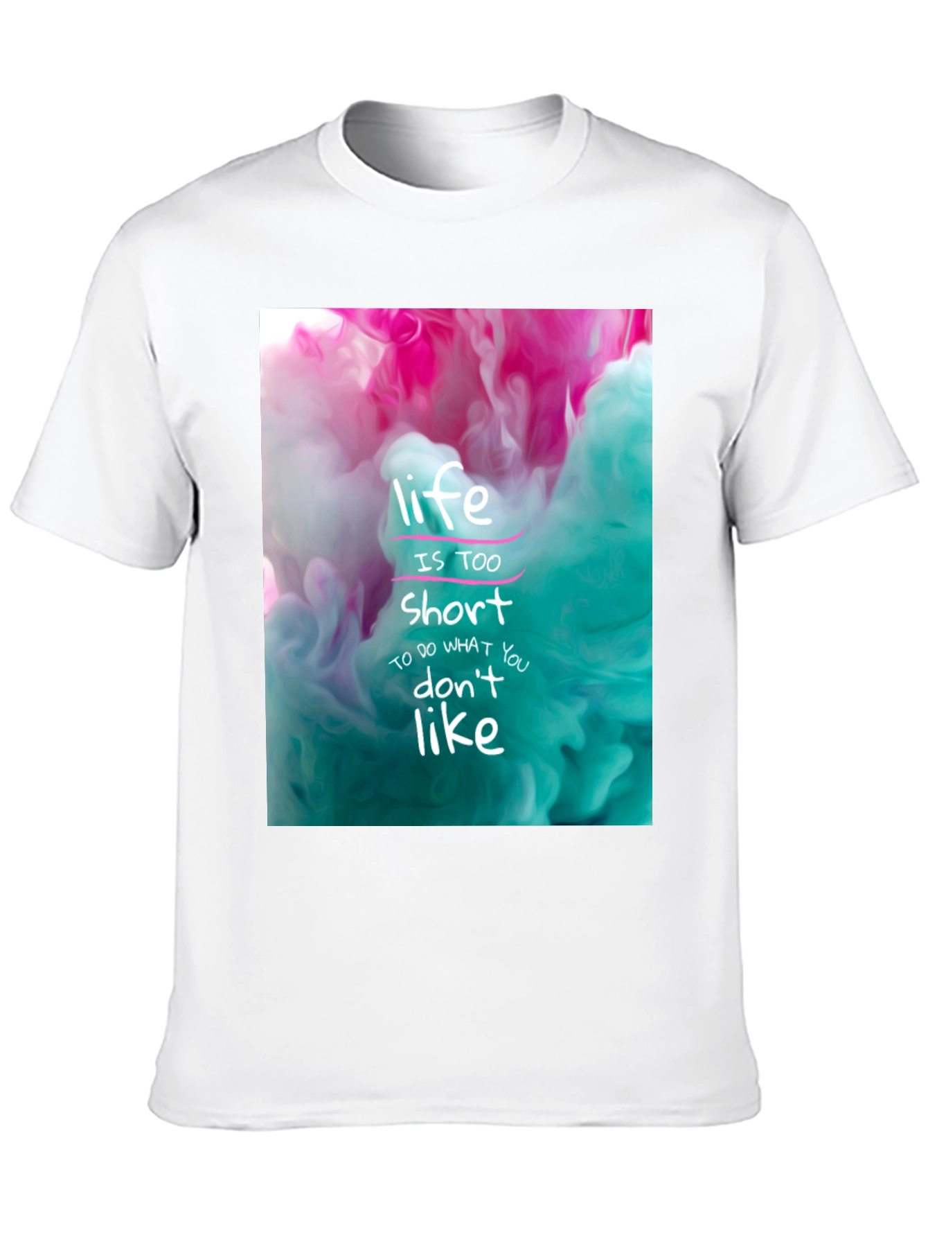 Black Life is Short Graphic Tee - Black Cotton T-Shirt view 10