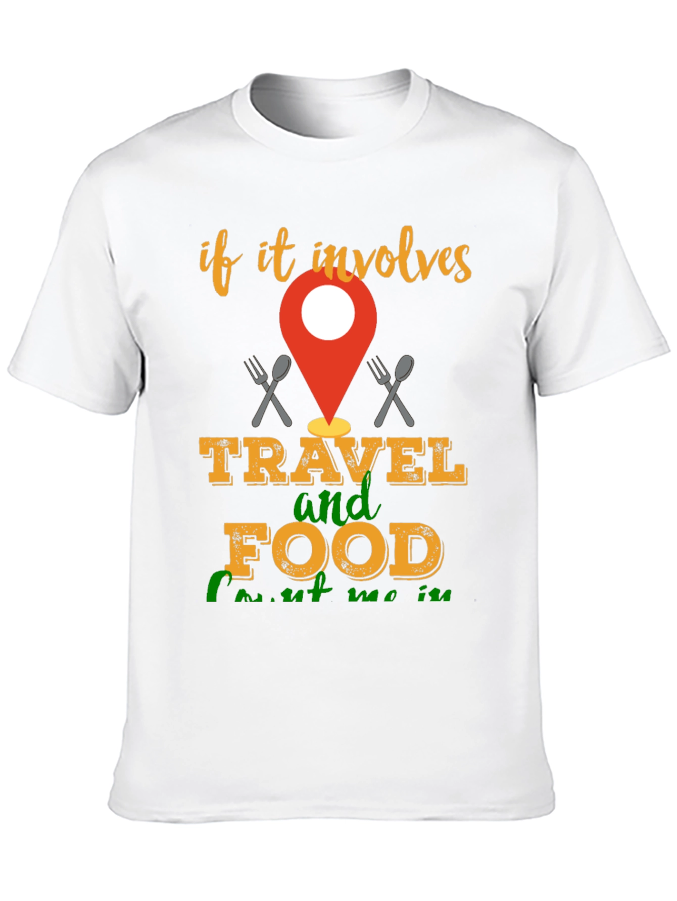 Black Travel & Food T-Shirt - Involve Me! view 10