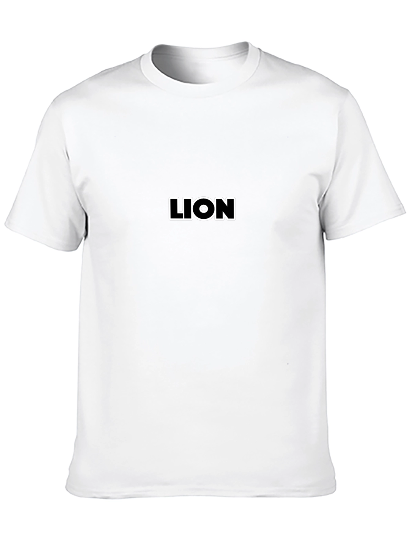 Black Black "Lion" Graphic Crewneck T-Shirt view 10