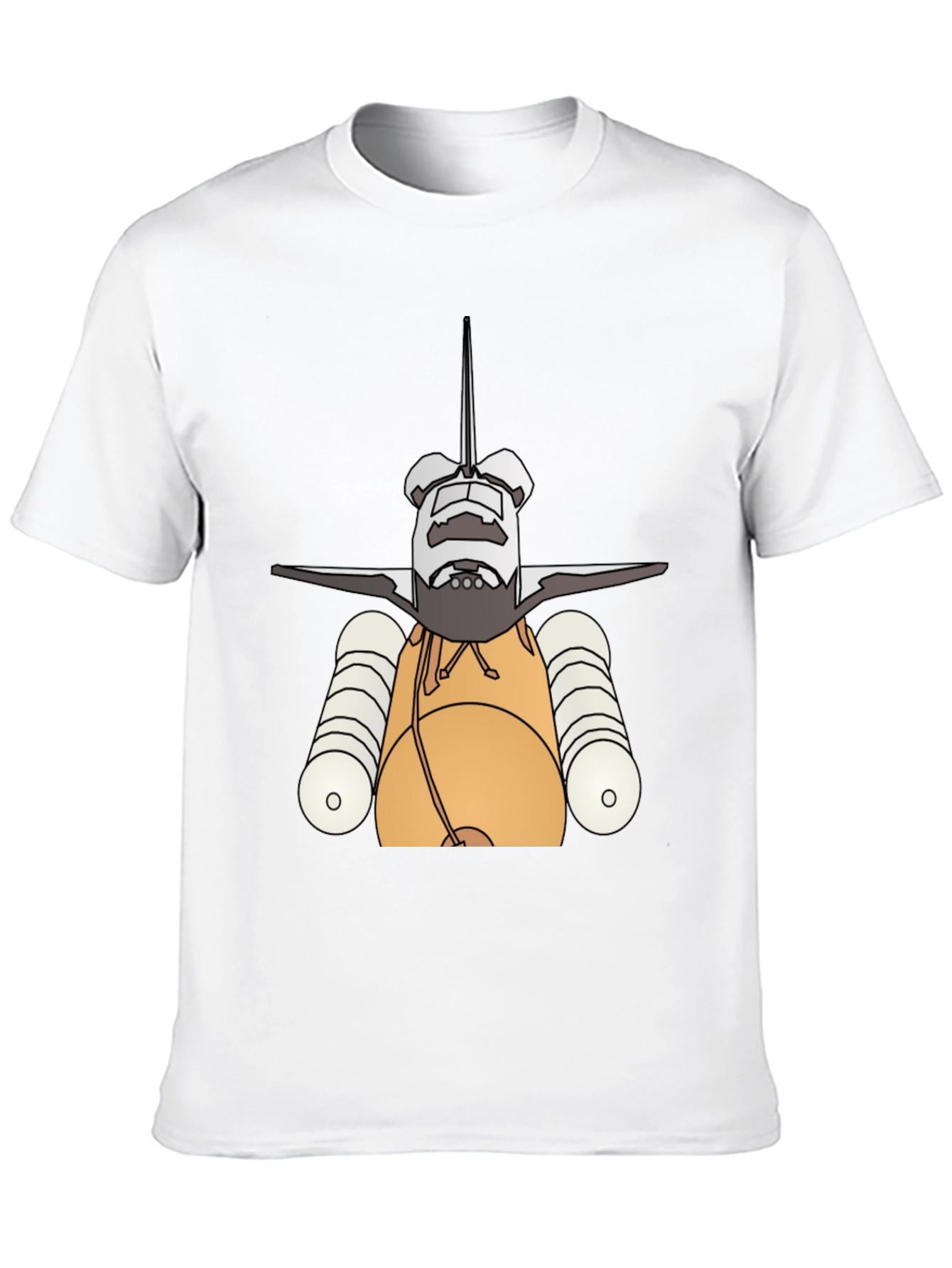 Black Space Shuttle Graphic Tee - Black Cotton view 10