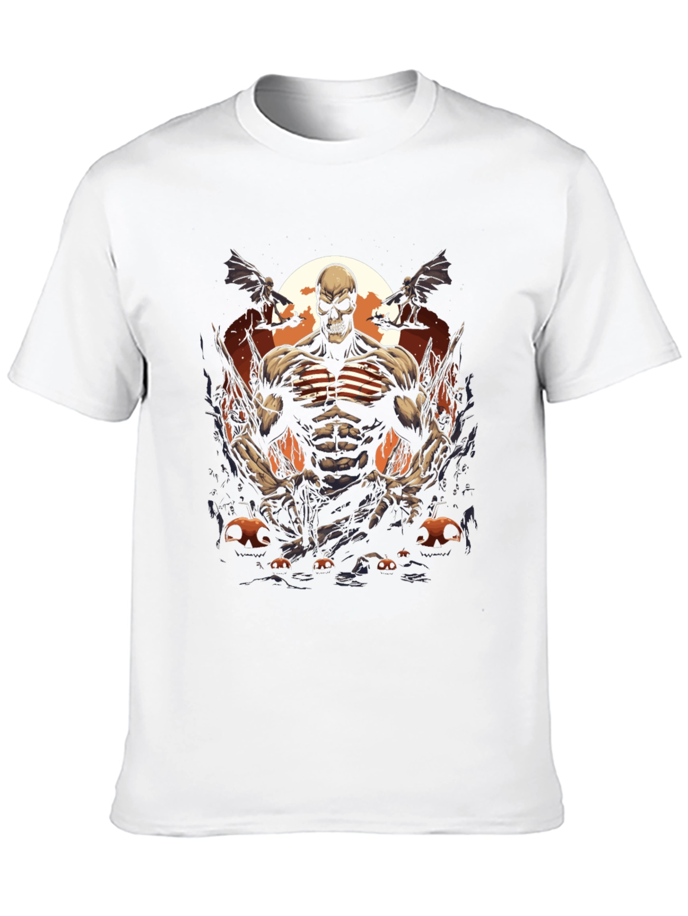 Black Skull Patriot Halloween Graphic Tee view 10