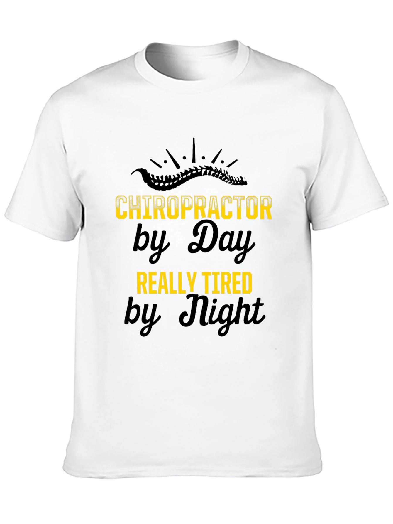 Black Chiropractor by Day T-Shirt - Funny, Stylish, Comfortable view 10