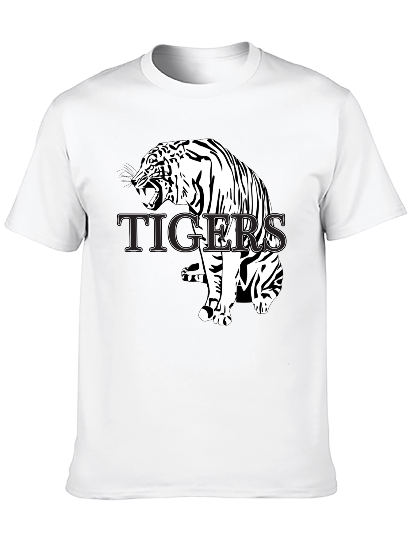 Black Tiger Graphic T-Shirt - Bold Animal Print Tee view 10