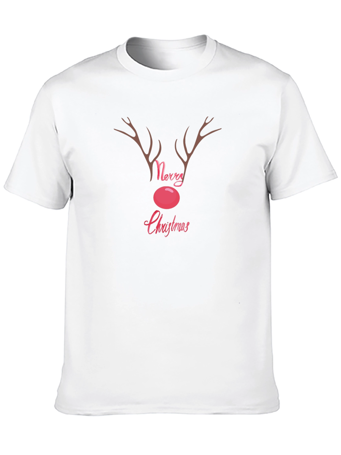 Black Merry Christmas Reindeer T-Shirt view 10