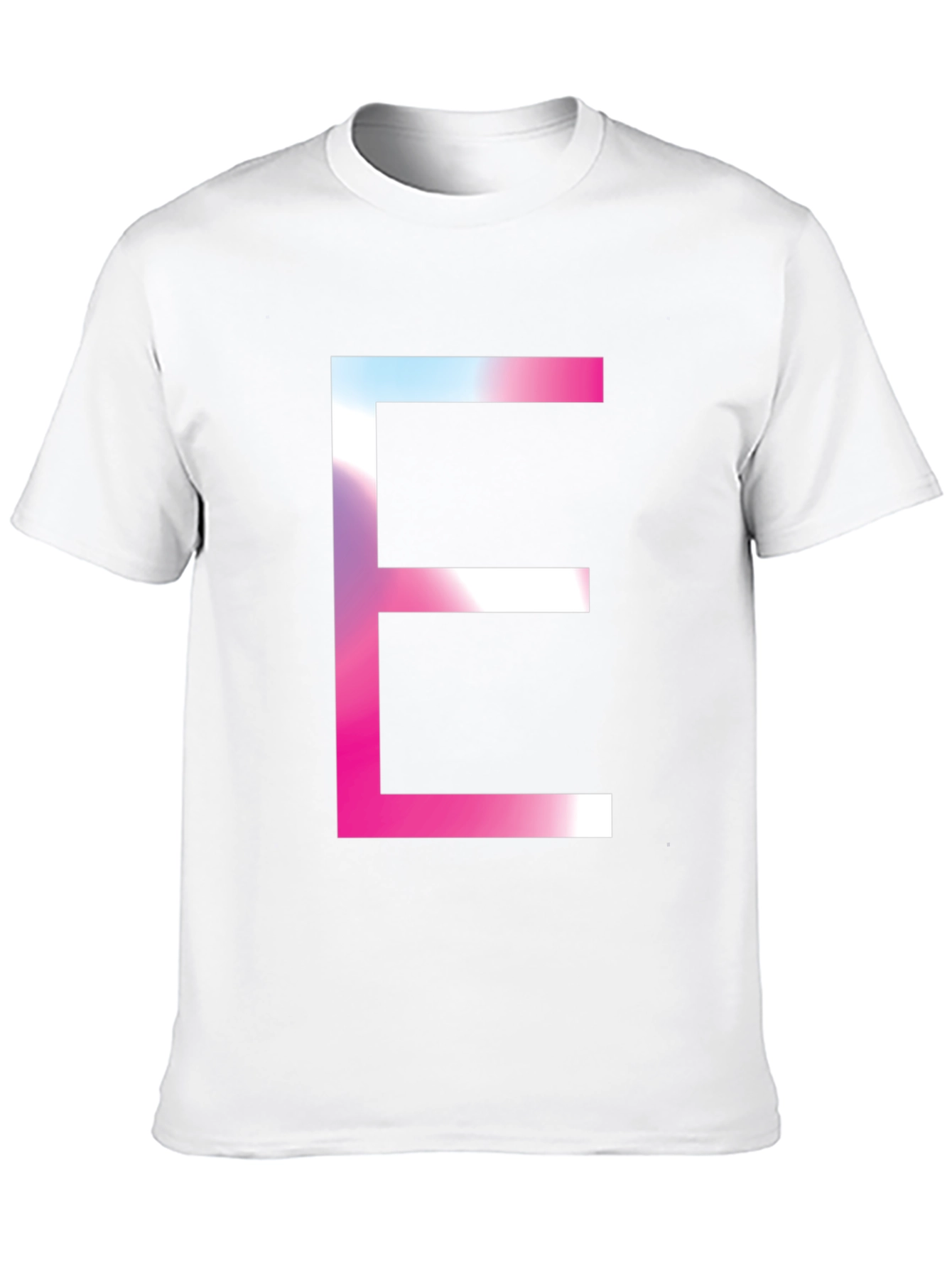 Black Bold 'E' Graphic Tee - Trendy Statement T-Shirt view 10