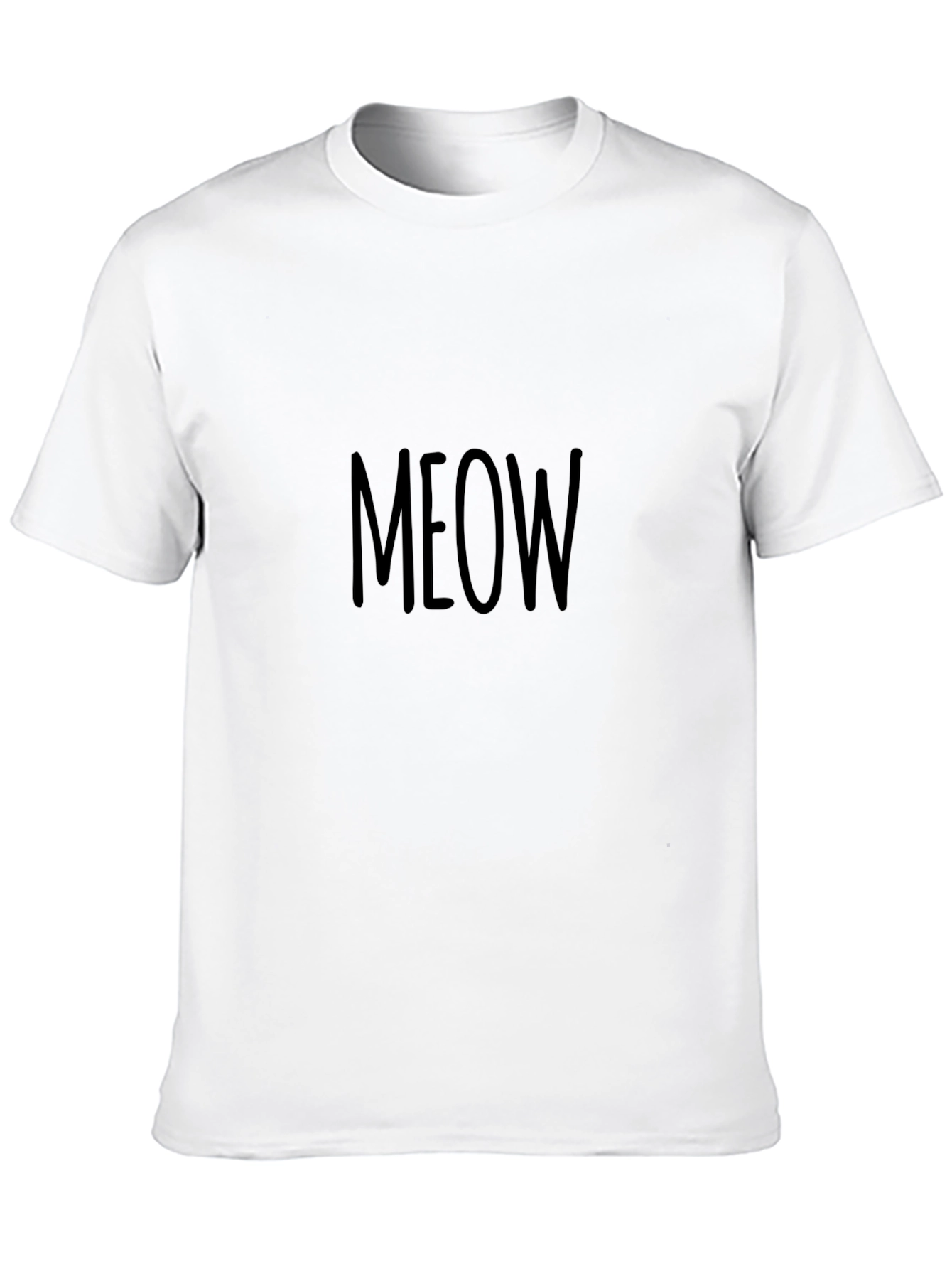 Black Meow Graphic Tee - Casual Black T-Shirt view 10