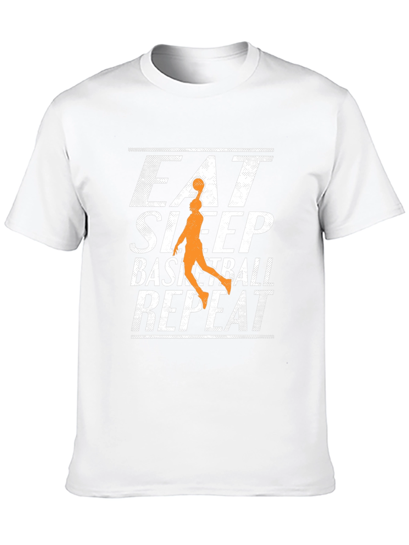 Black Eat Sleep Basketball Repeat Black T-Shirt view 10