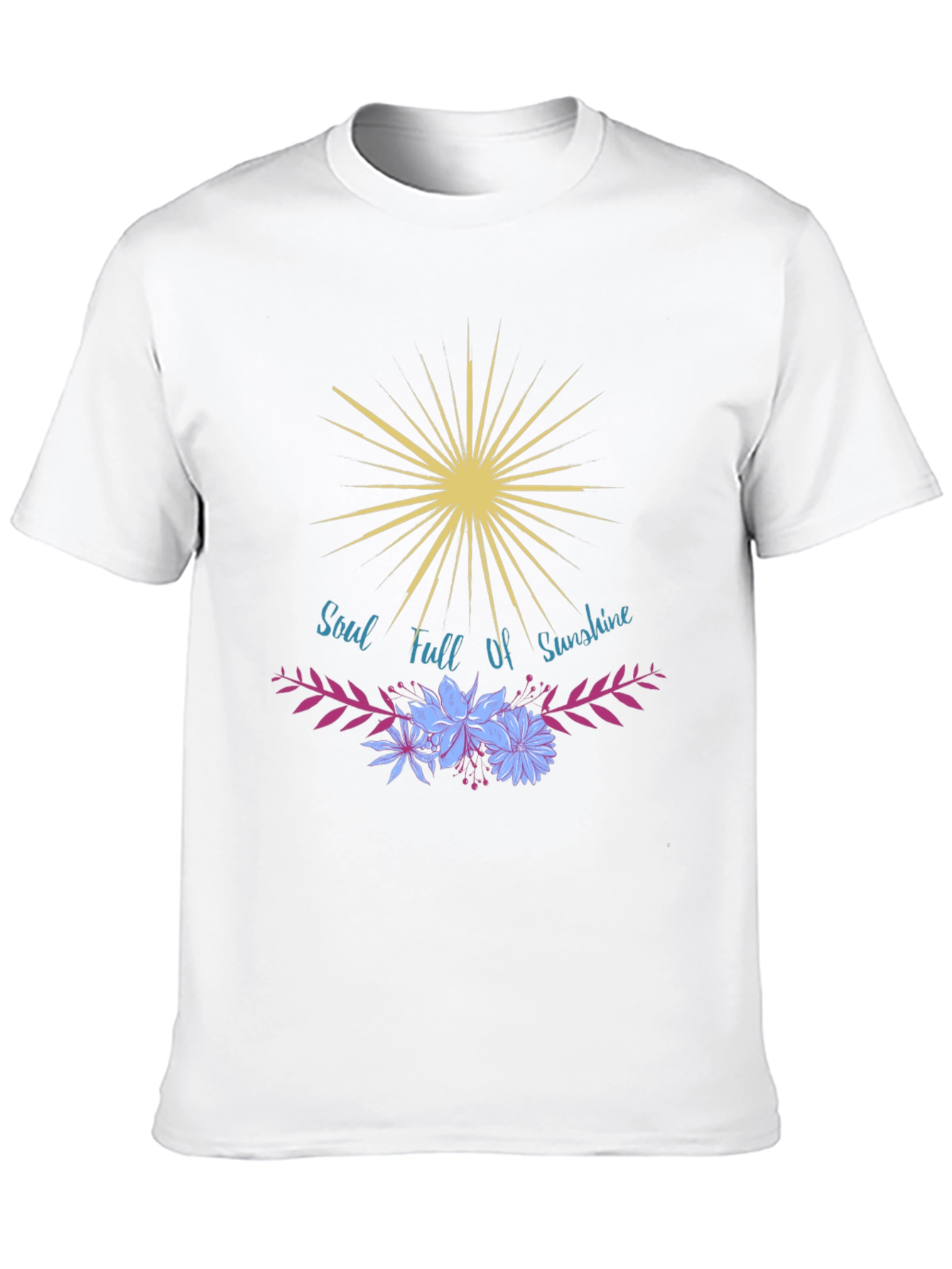 Black Soul Full of Sunshine Graphic Tee - Trendy Black T-Shirt view 10