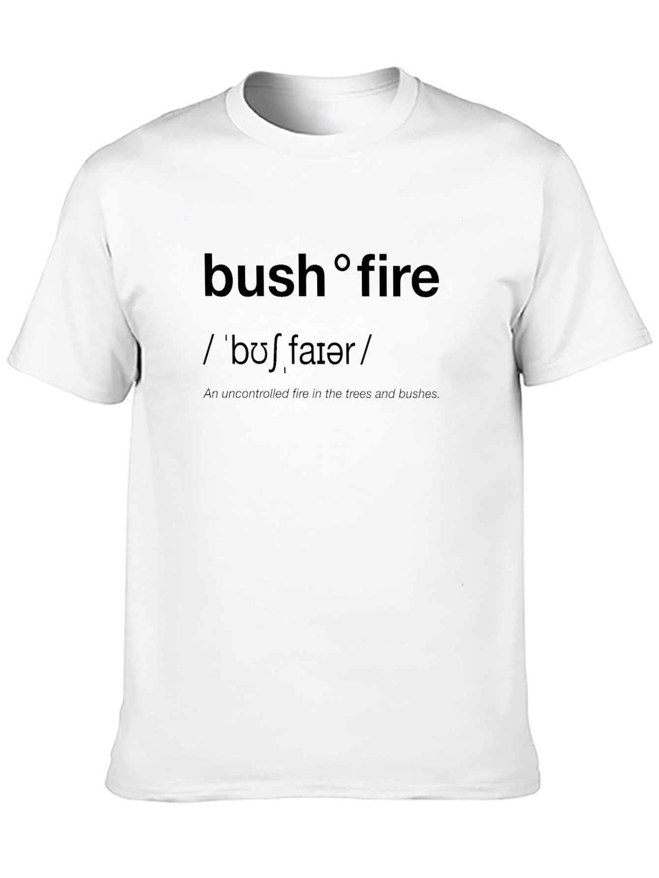 Black Bushfire Definition T-Shirt - Wildfire Awareness Tee view 10