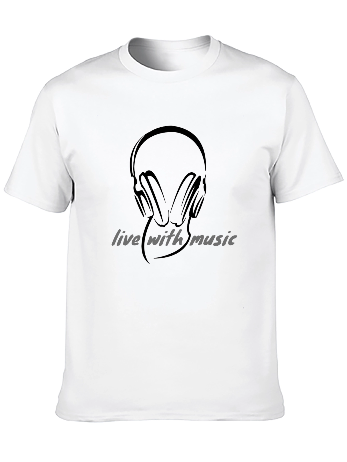 Black Live with Music Graphic Black T-Shirt view 10