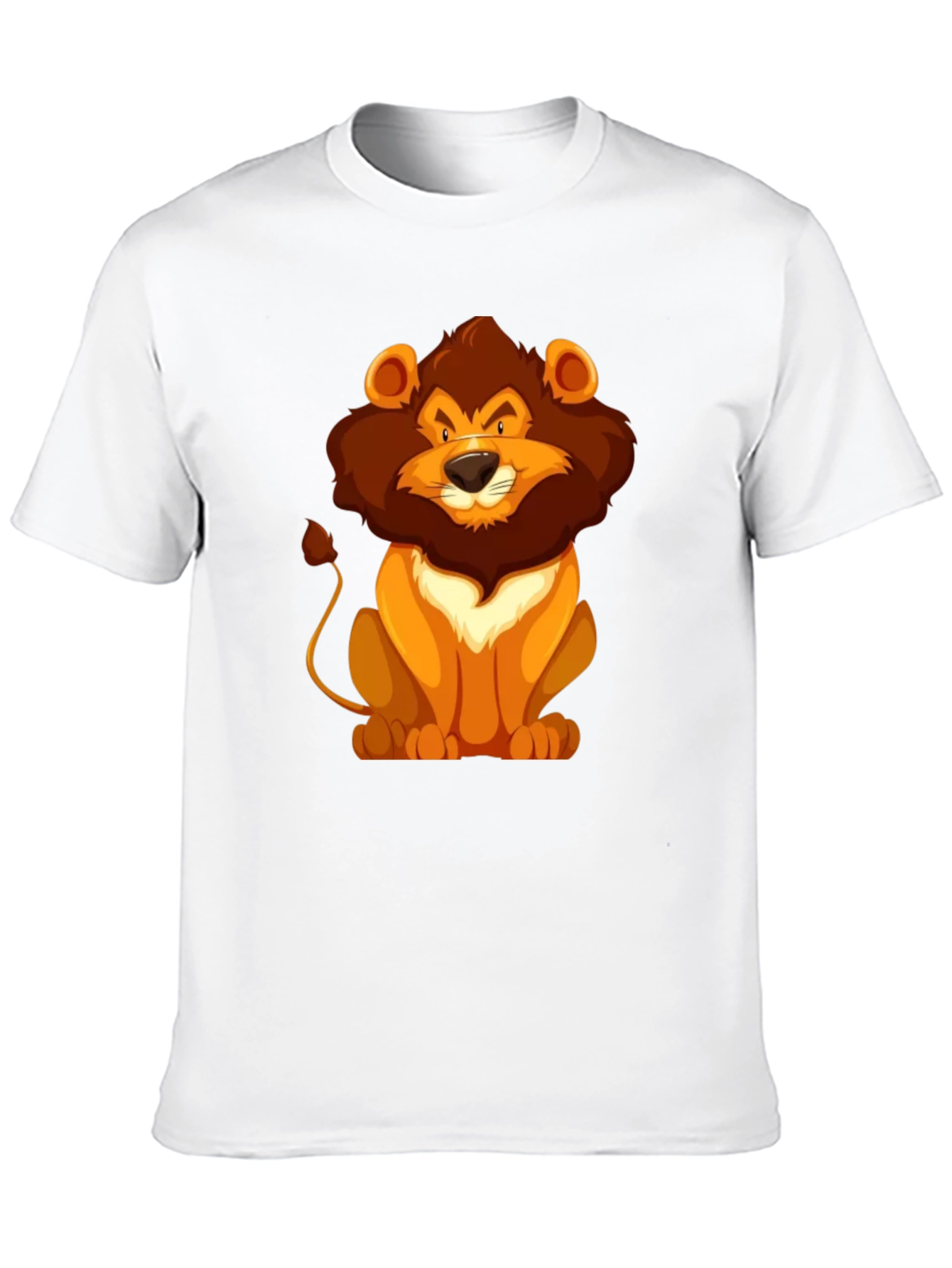 Black Lion Cartoon Graphic Black T-Shirt view 10