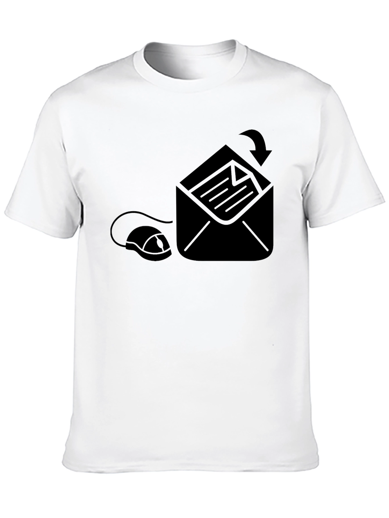 Black Tech Email T-Shirt - Funny Graphic Tee for Geeks view 10