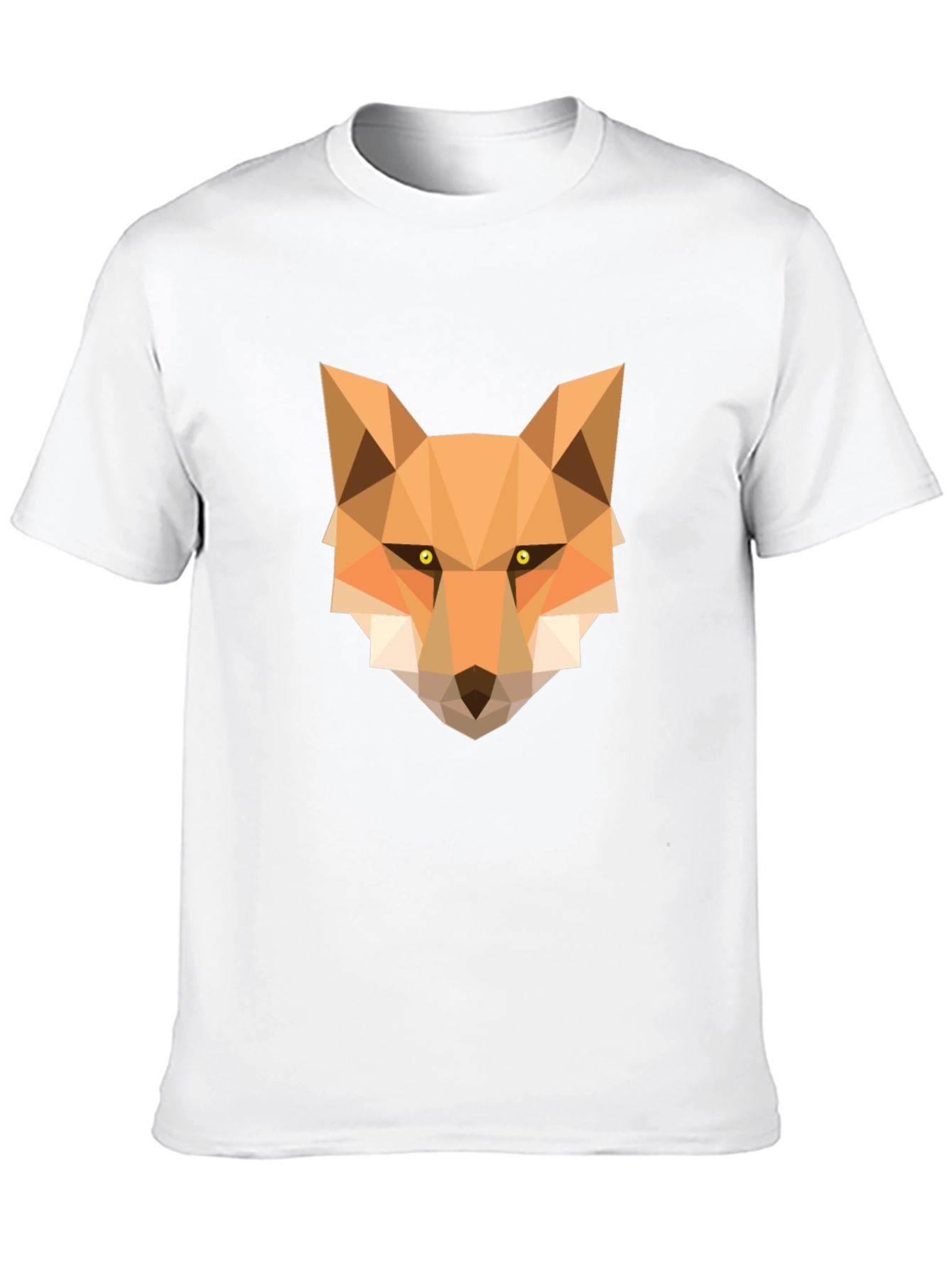 Black Geometric Fox Graphic Tee - Stylish Black T-Shirt view 10