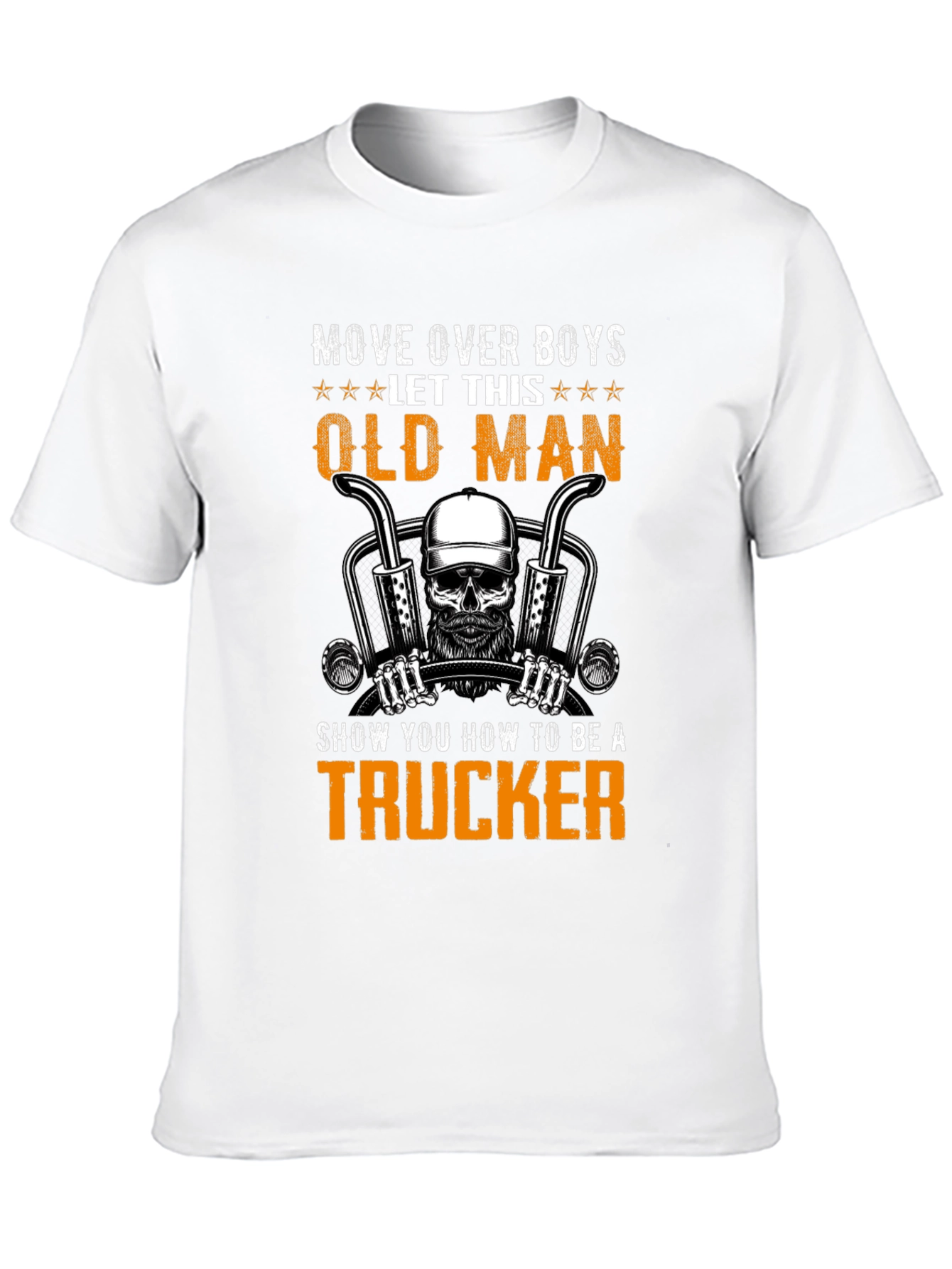 Black Trucker Old Man T-Shirt view 10