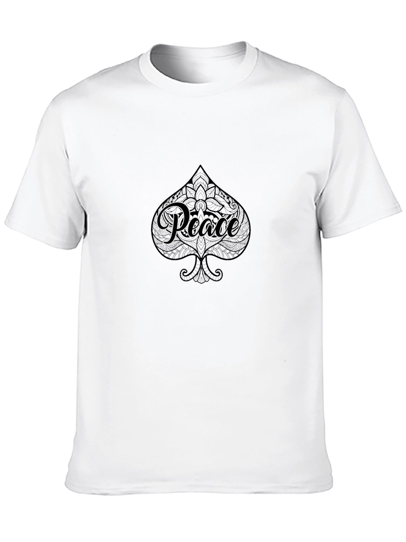 Black Peace Spade Graphic T-Shirt view 10