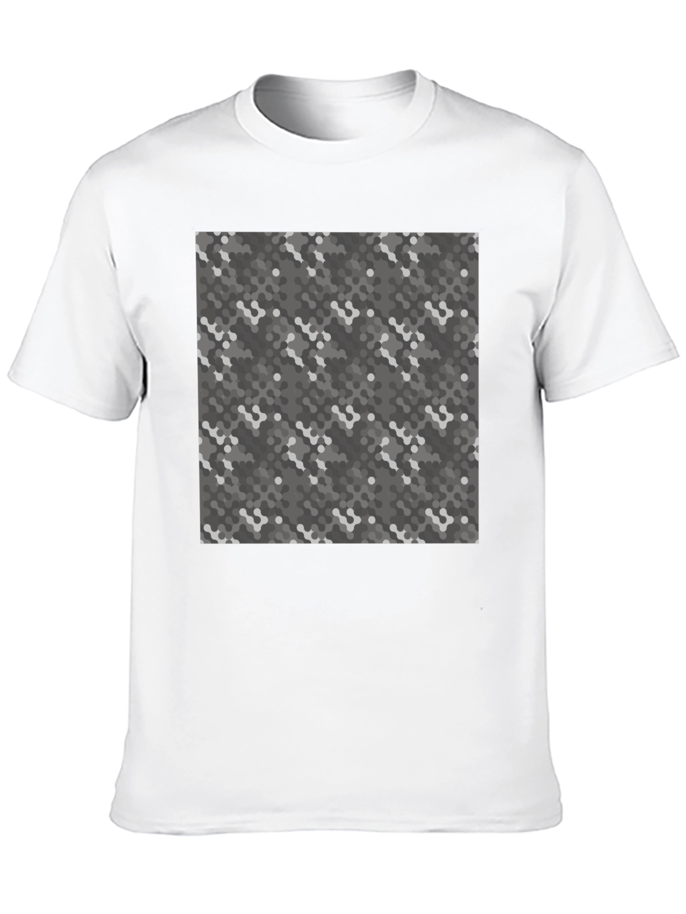 Black Urban Camo Print Black Tee - Modern Style view 10
