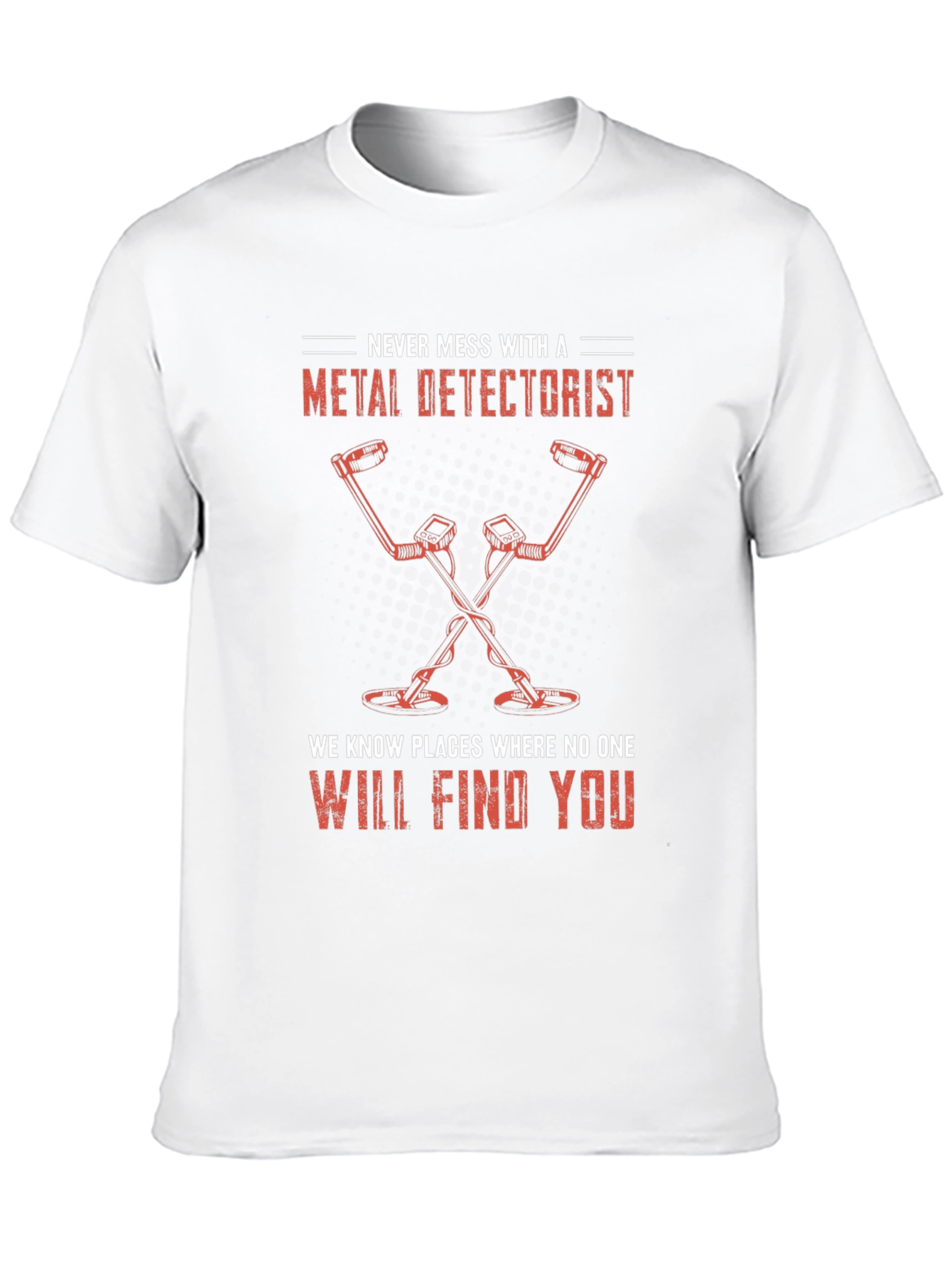Black Metal Detectorist T-Shirt - Funny Detecting Gift view 10