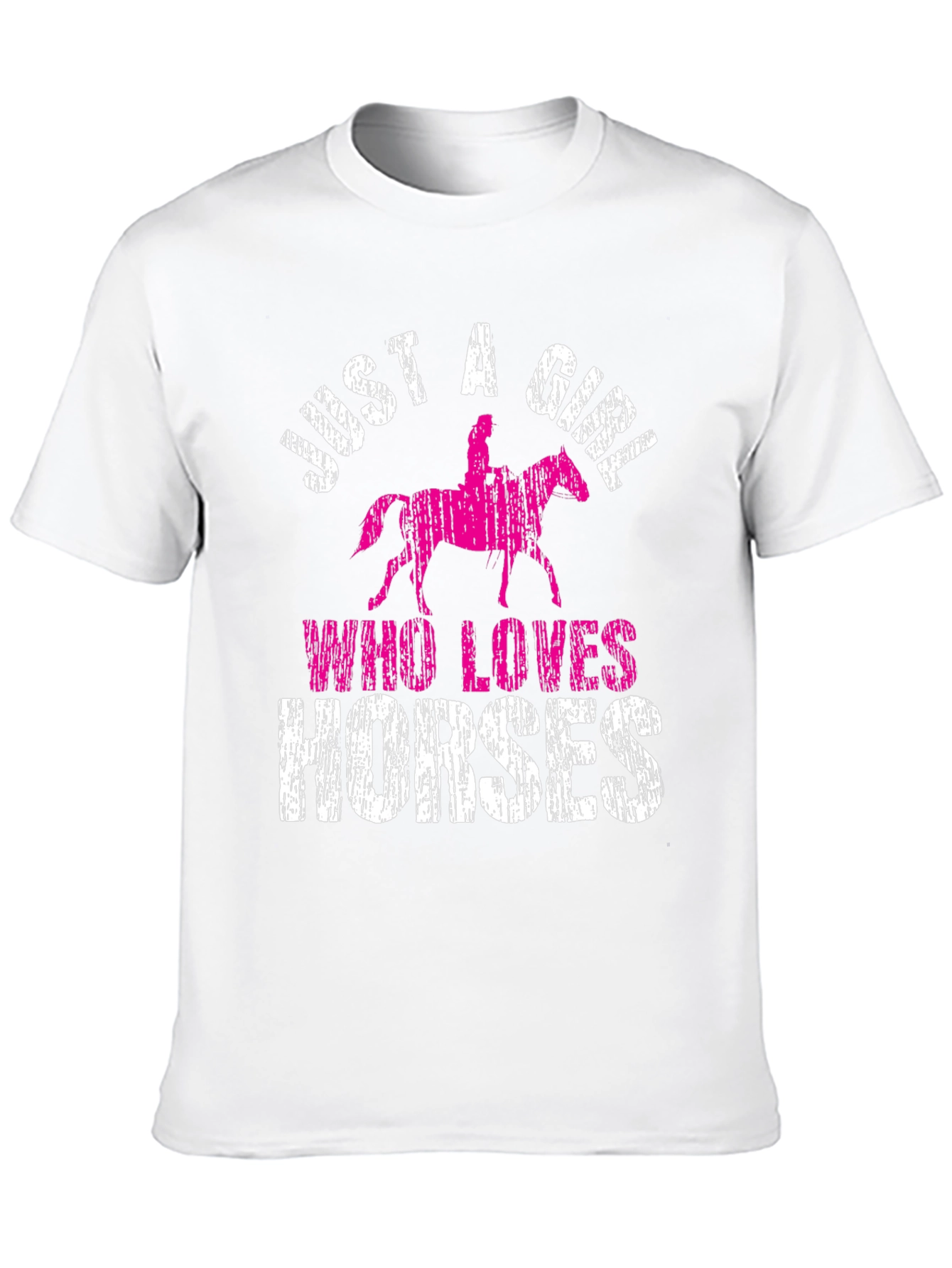 Black Just a Girl Who Loves Horses Black T-Shirt view 10