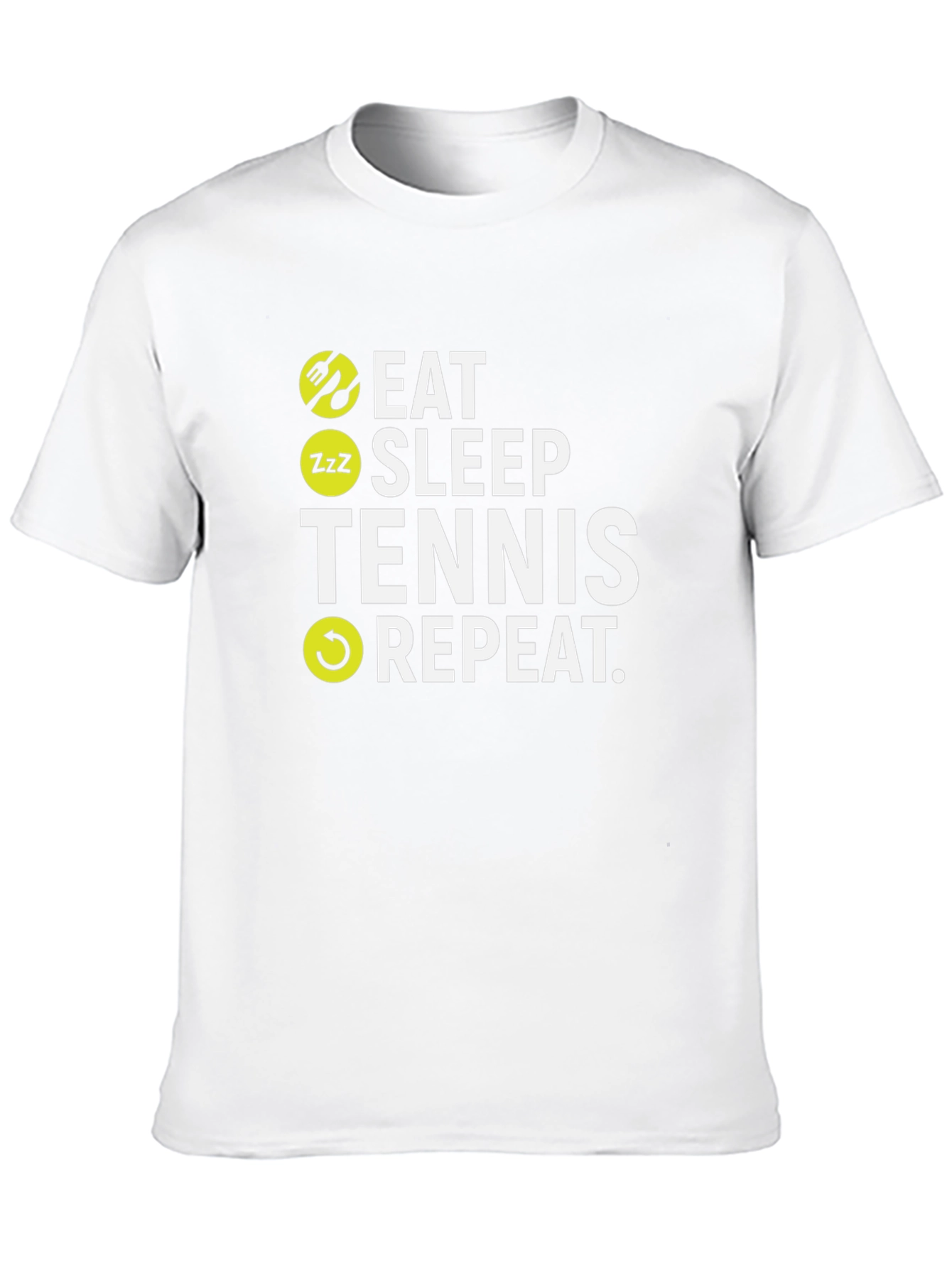 Eat Sleep Tennis Repeat Graphic T-Shirt - 10