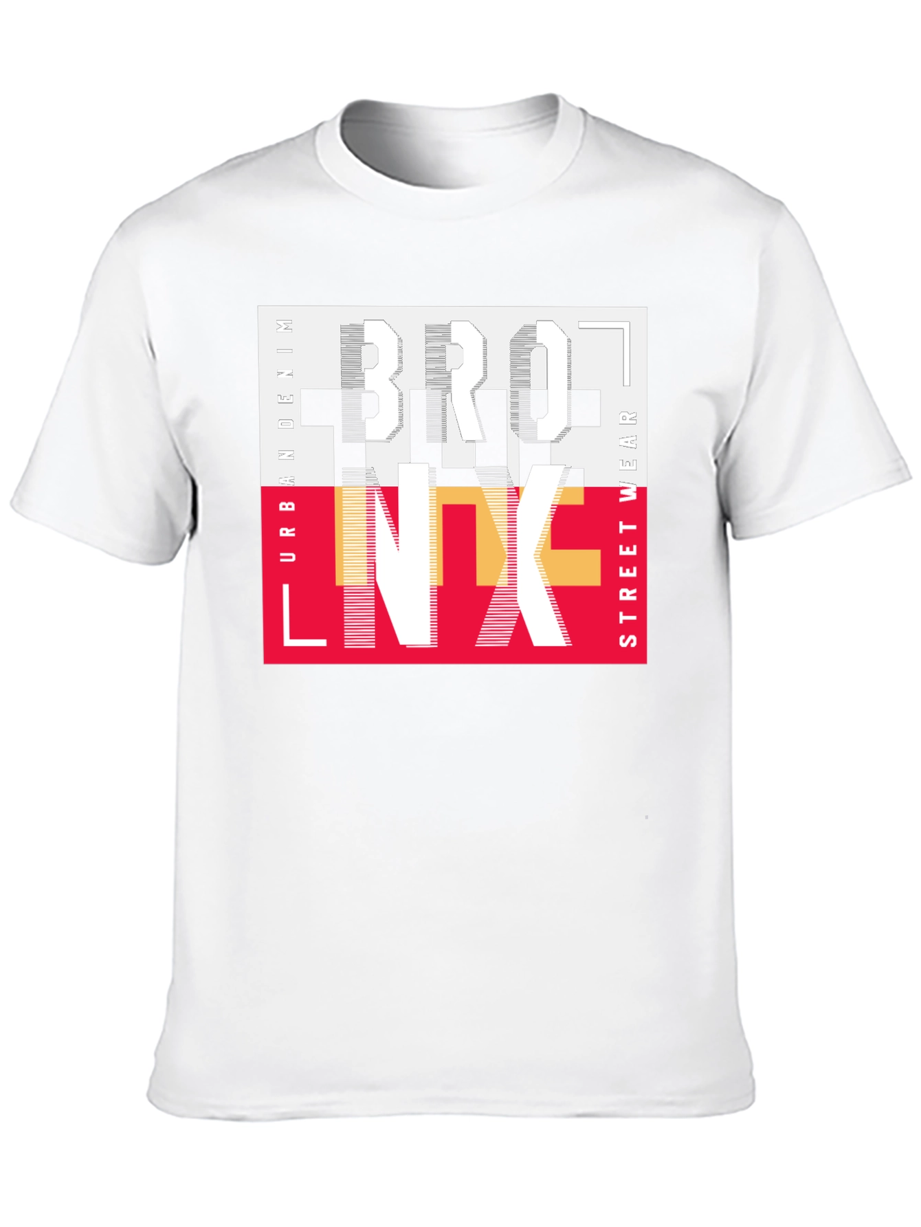 Black Bronx Graphic Print Crew Neck T-Shirt view 10