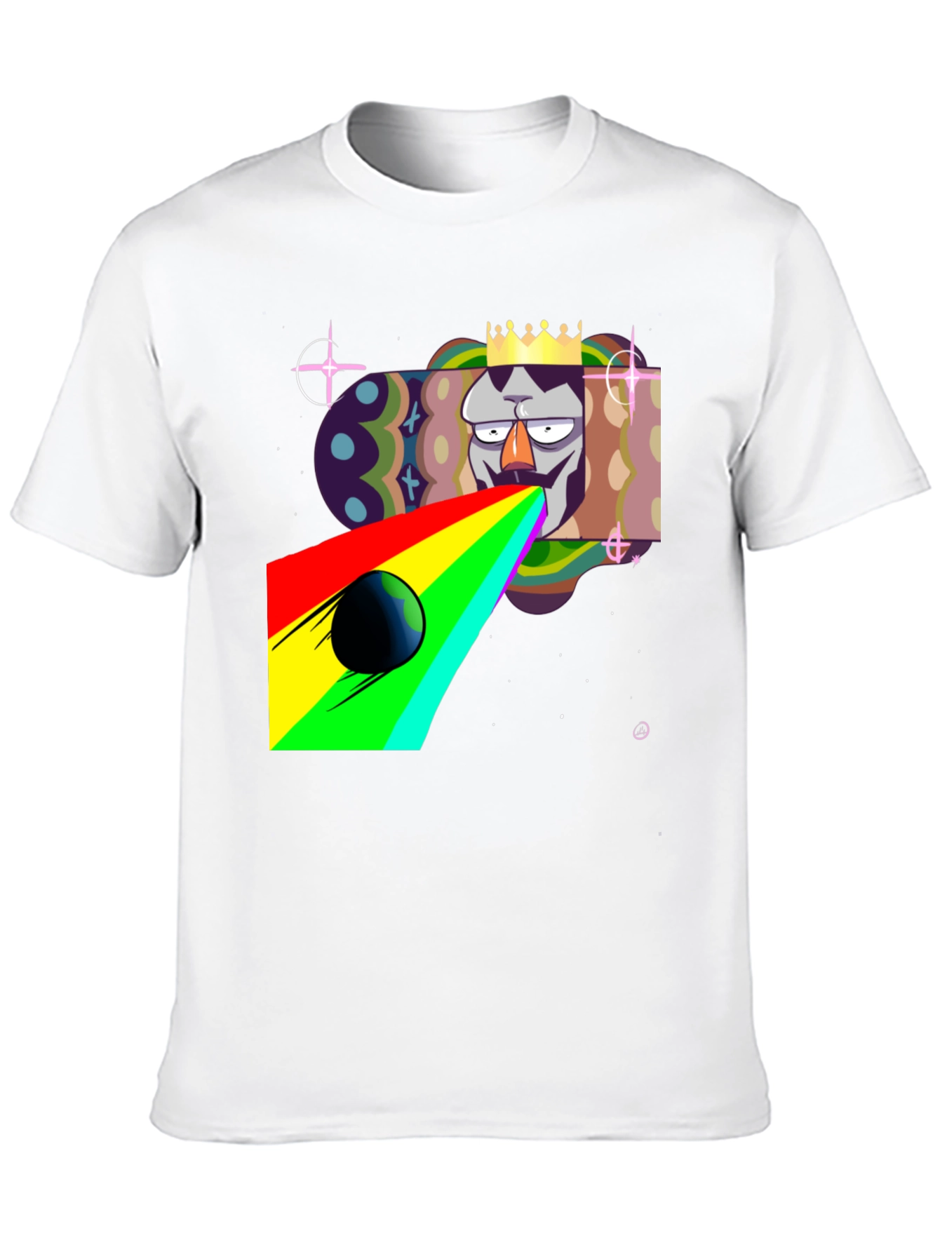 Black King Galaxy Black T-Shirt view 10