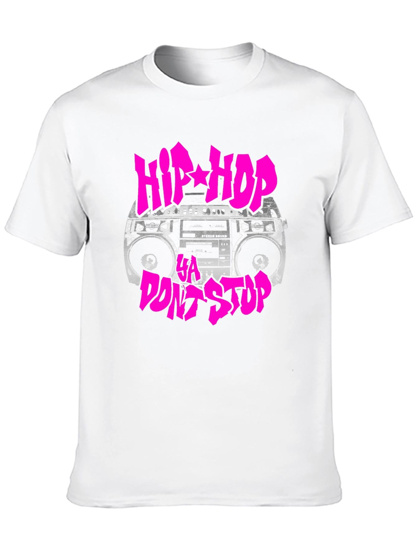 Black Hip Hop Ya Dont Stop Graphic T-Shirt view 10
