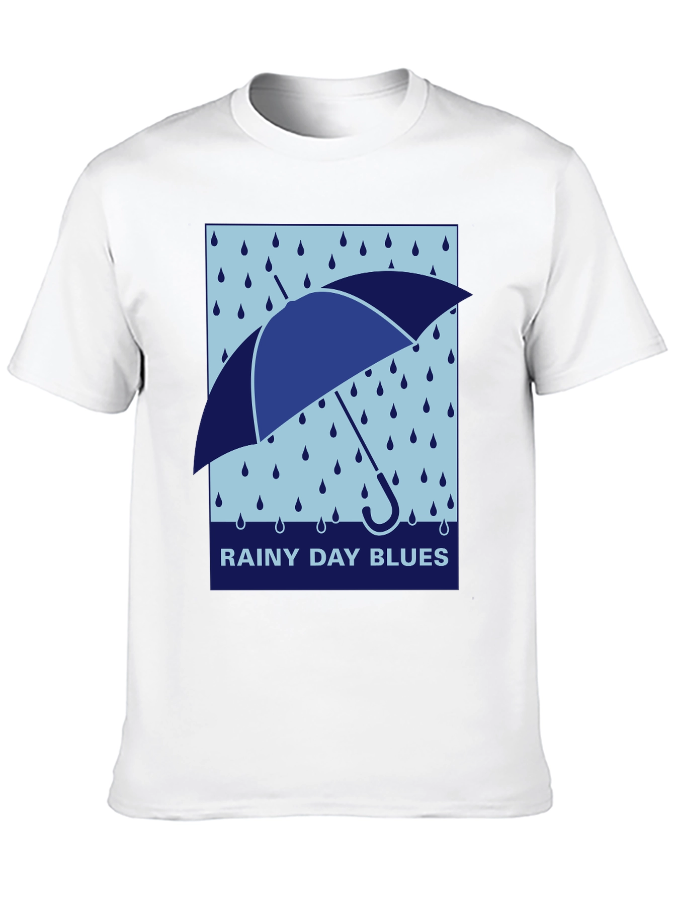 Black Rainy Day Blues Graphic Tee - Stylish & Comfortable view 10