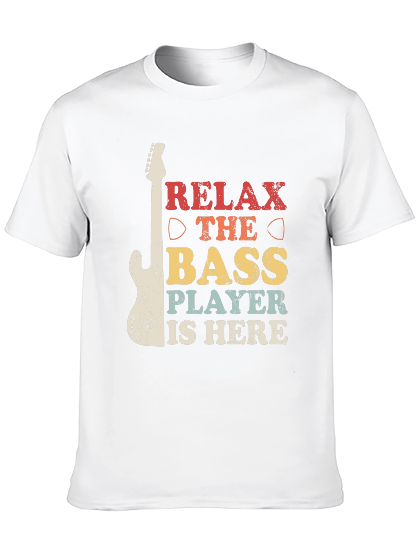 Black Relax Bass Player is Here Black Graphic Tee view 10