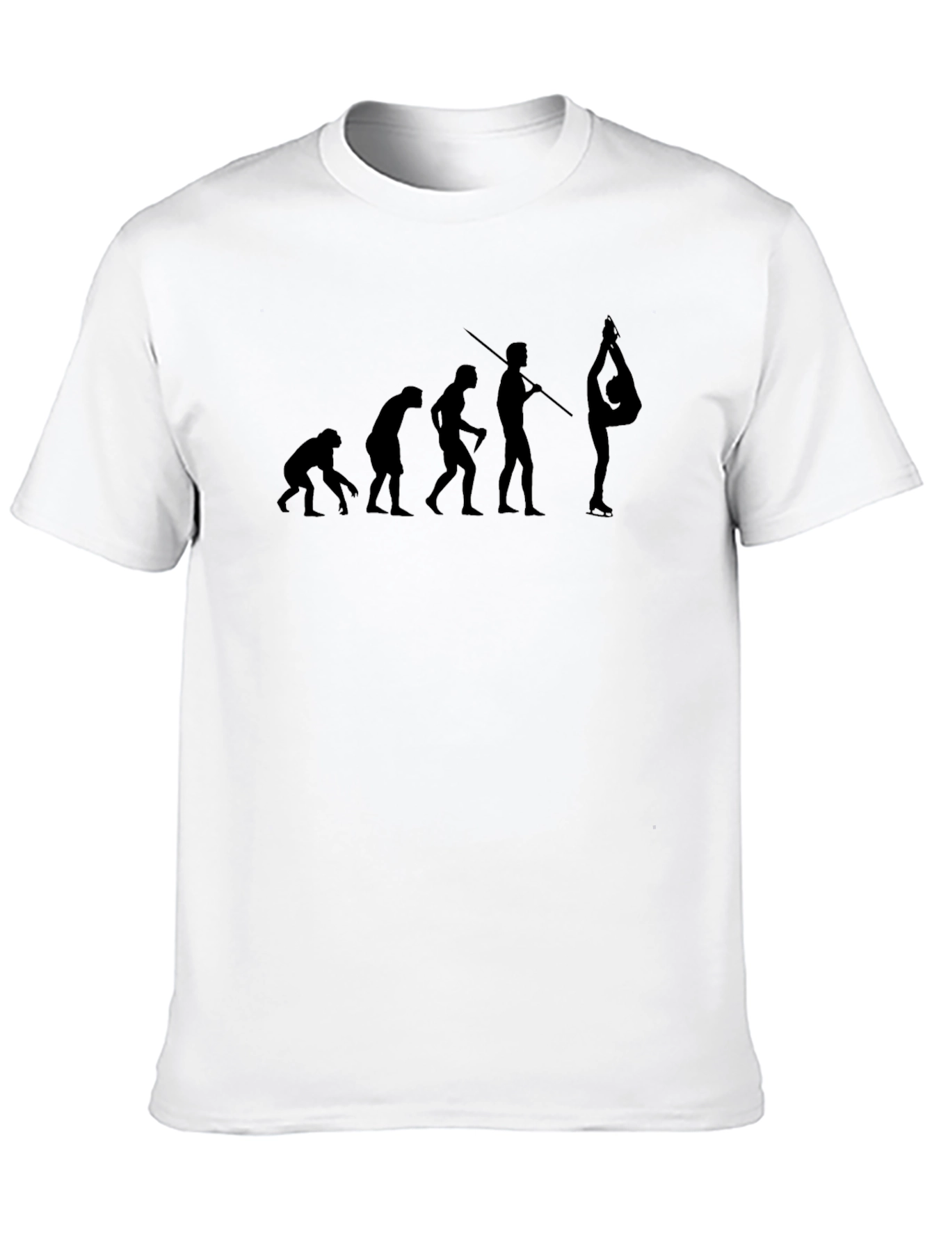 Black Evolution of Gymnastics Black Graphic Tee view 10