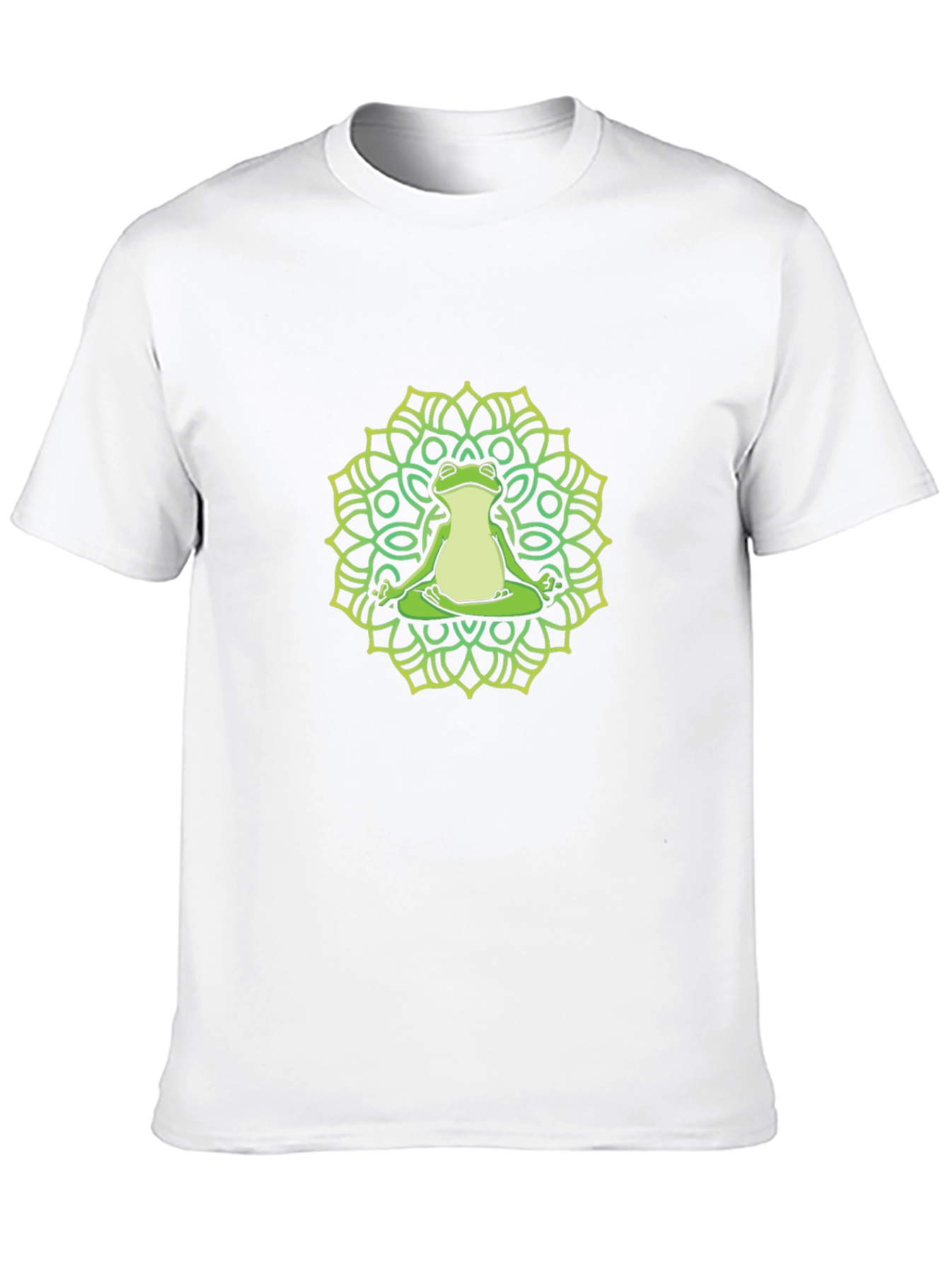 Black Meditating Frog Mandala T-Shirt - Black view 10