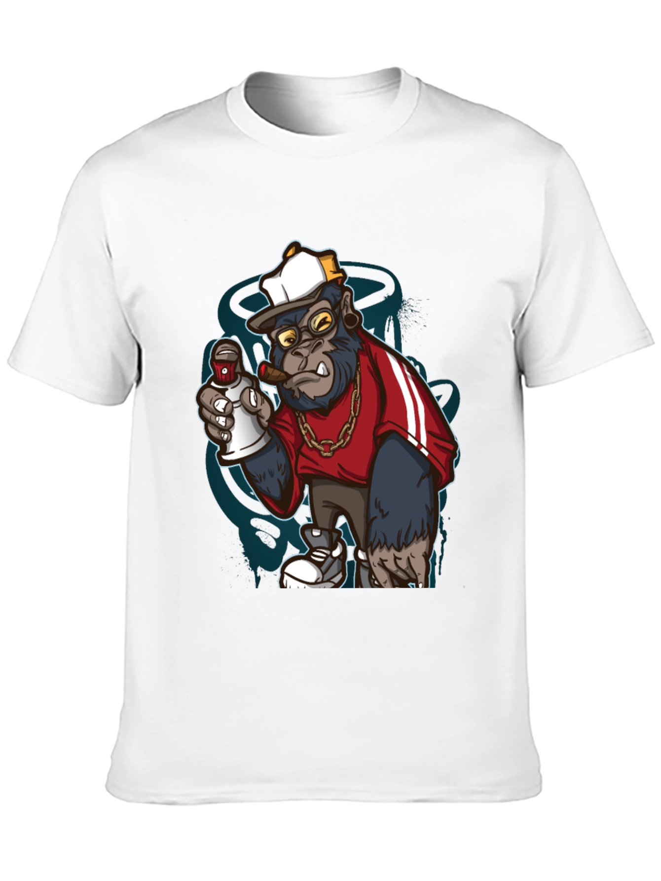 Black Graffiti Gorilla Graphic T-Shirt - Urban Streetwear view 10