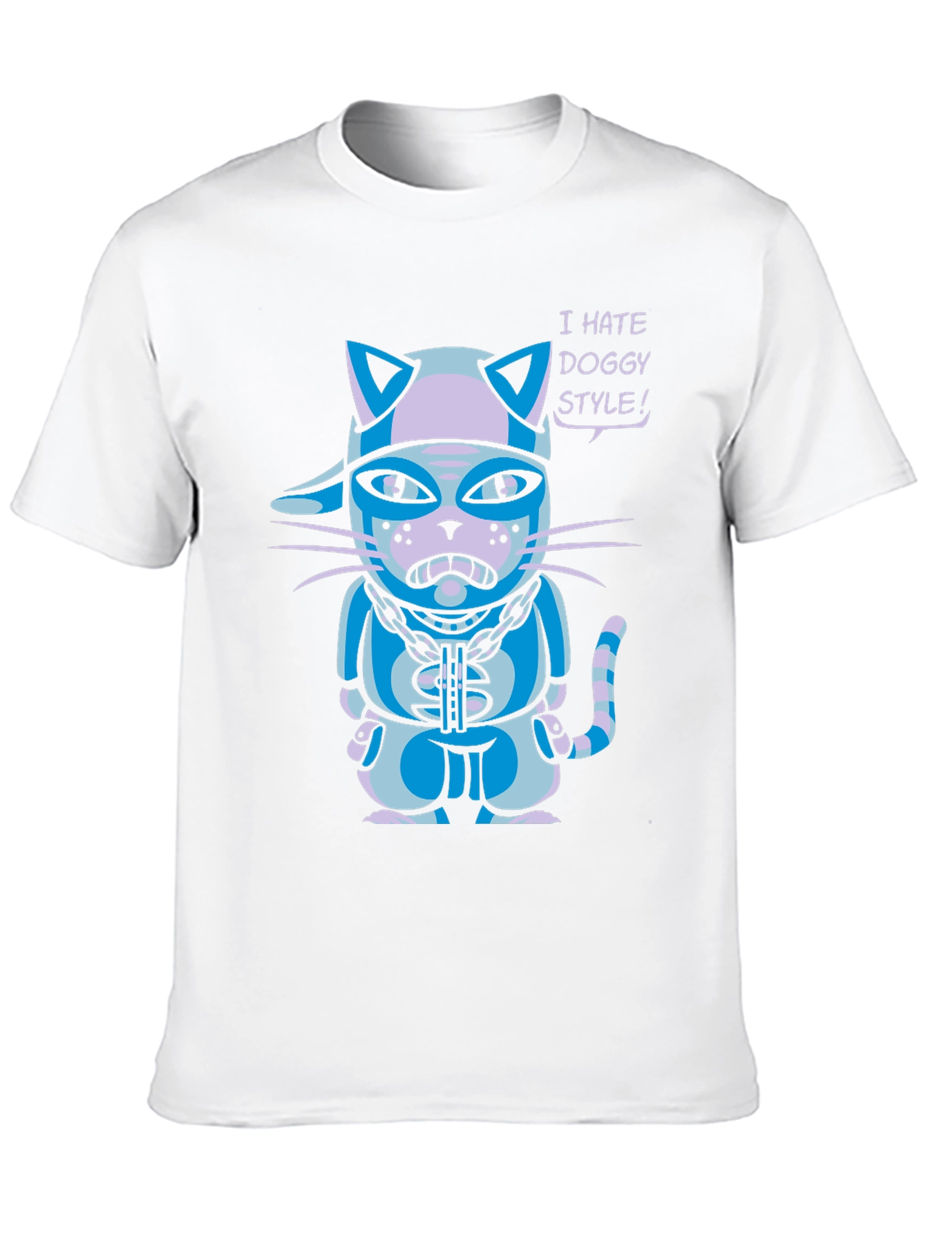 Black I Hate Doggy Style T-Shirt view 10