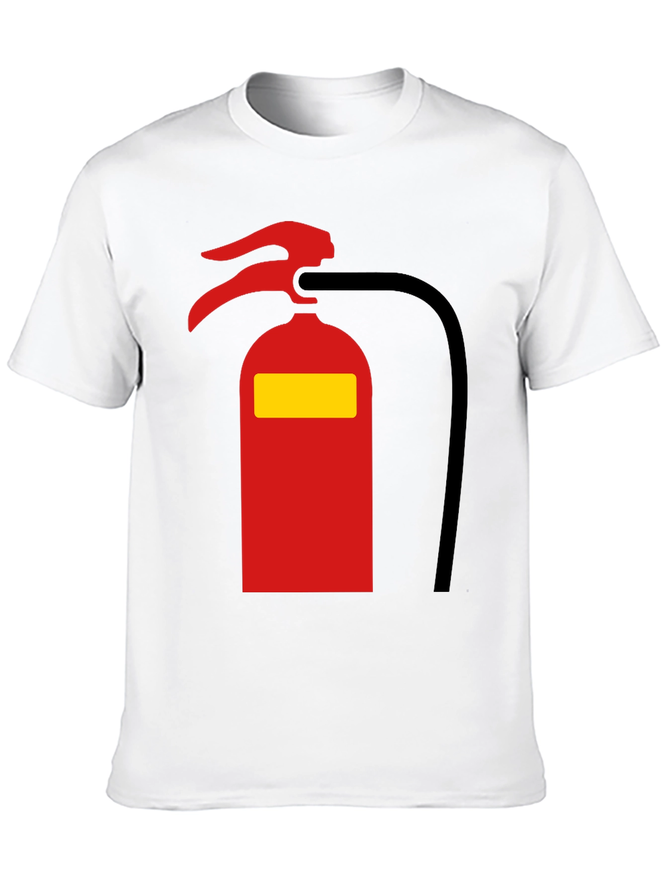 Black Fire Extinguisher Graphic Tee - Novelty T-Shirt view 10