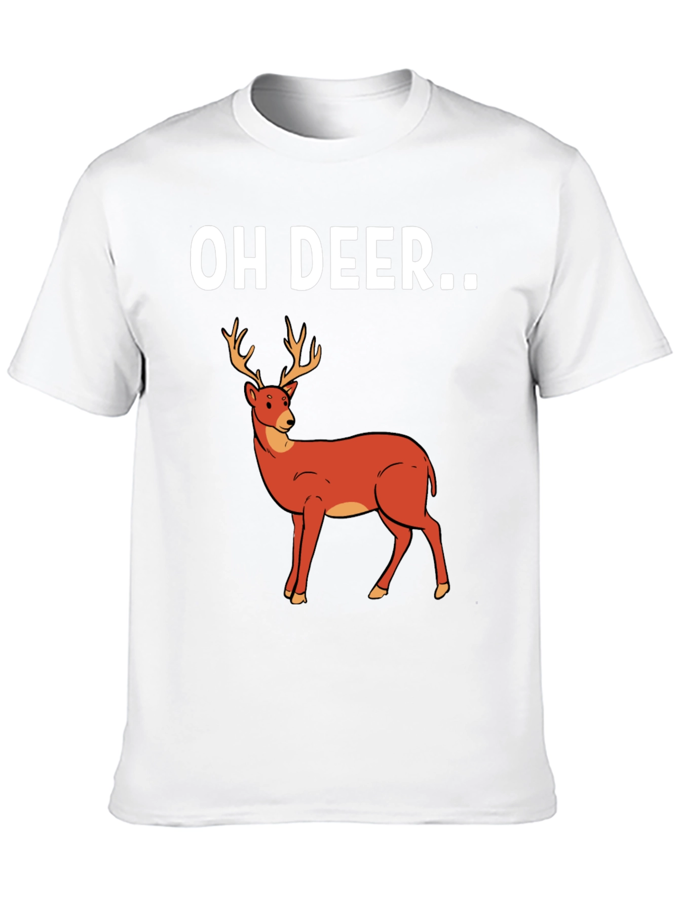 Black Oh Deer Graphic T-Shirt - Novelty Tee view 10
